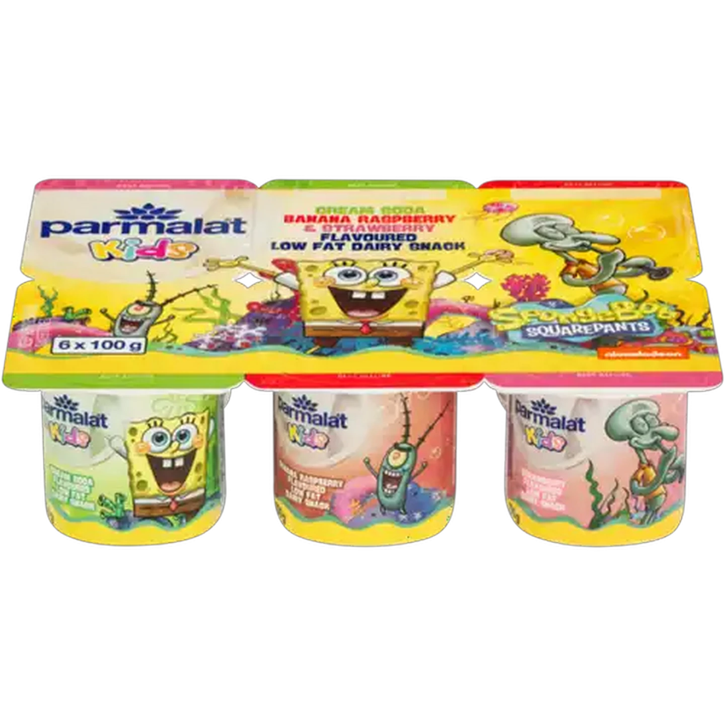 Image of Parmalat Kids Assorted Flavoured Low Fat Dairy Snack 6 x 100g