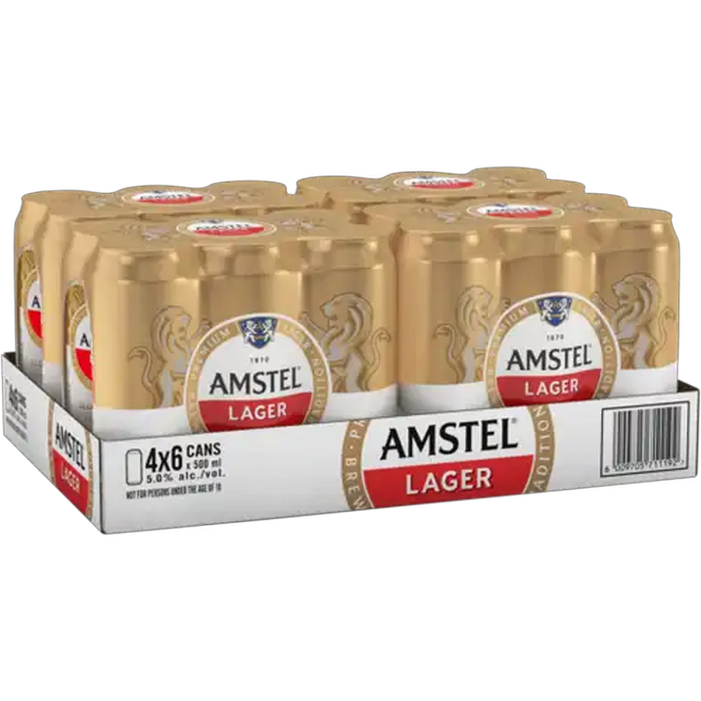 Image of Amstel Lager Beer Cans 24 x 500ml