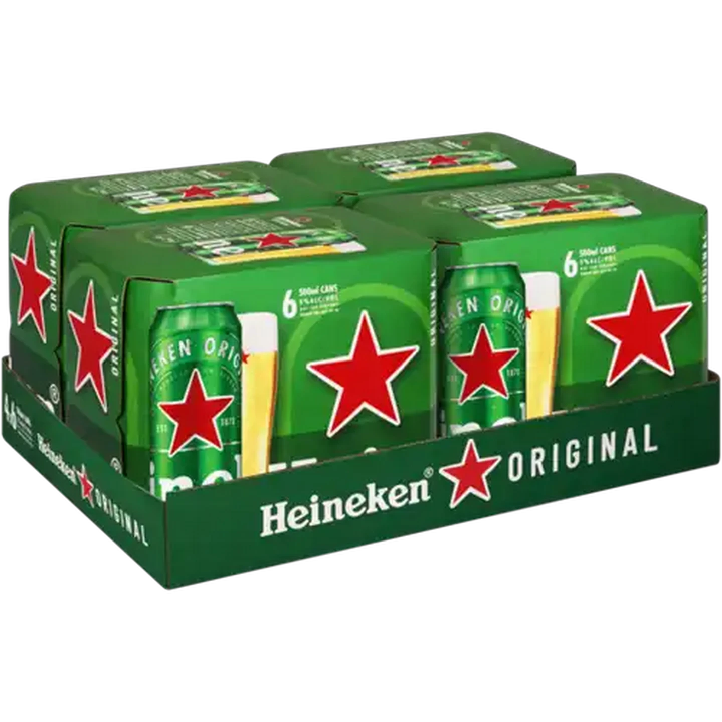 Image of Heineken Pure Malt Lager Beer Cans 24 x 500ml