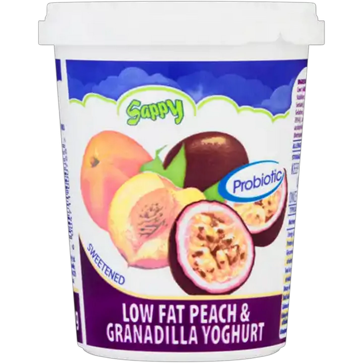 Image of Sappy Peach & Granadilla Low Fat Yoghurt 500g