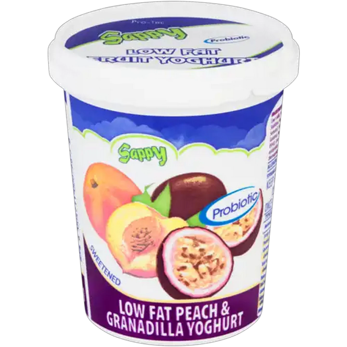 Image of Sappy Peach & Granadilla Low Fat Yoghurt 500g