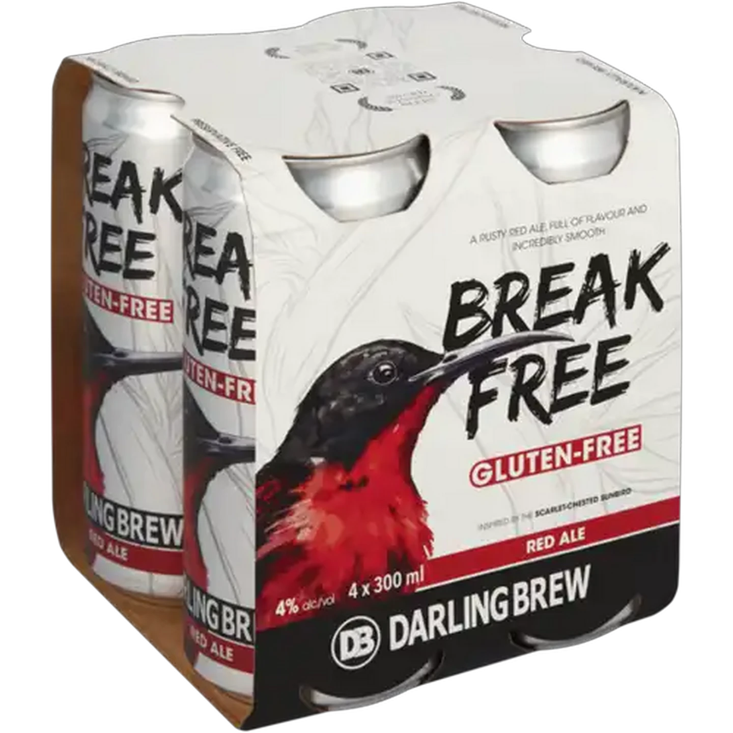 Image of Darling Brew Gluten-Free Break Free Red Ale Cans 4 x 300ml