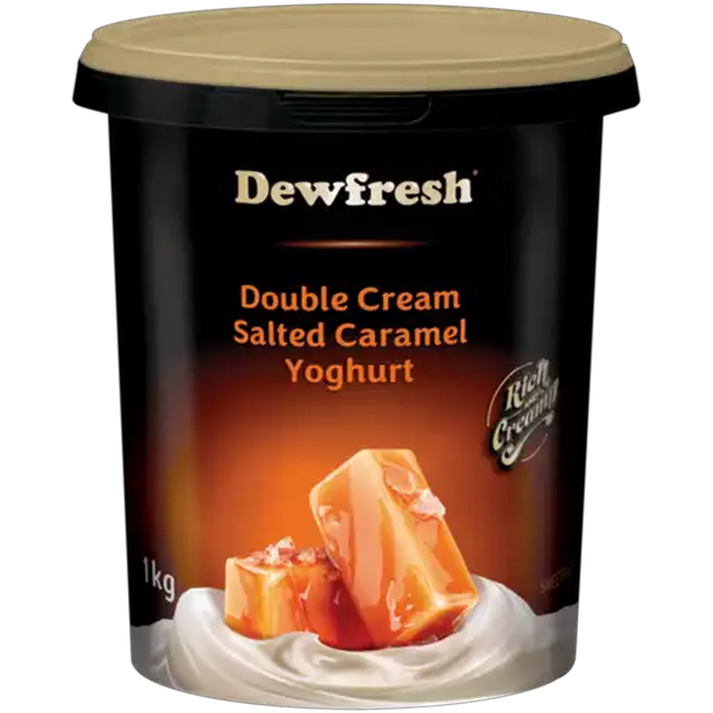 Image of Dewfresh Salted Caramel Double Cream Yoghurt 1kg