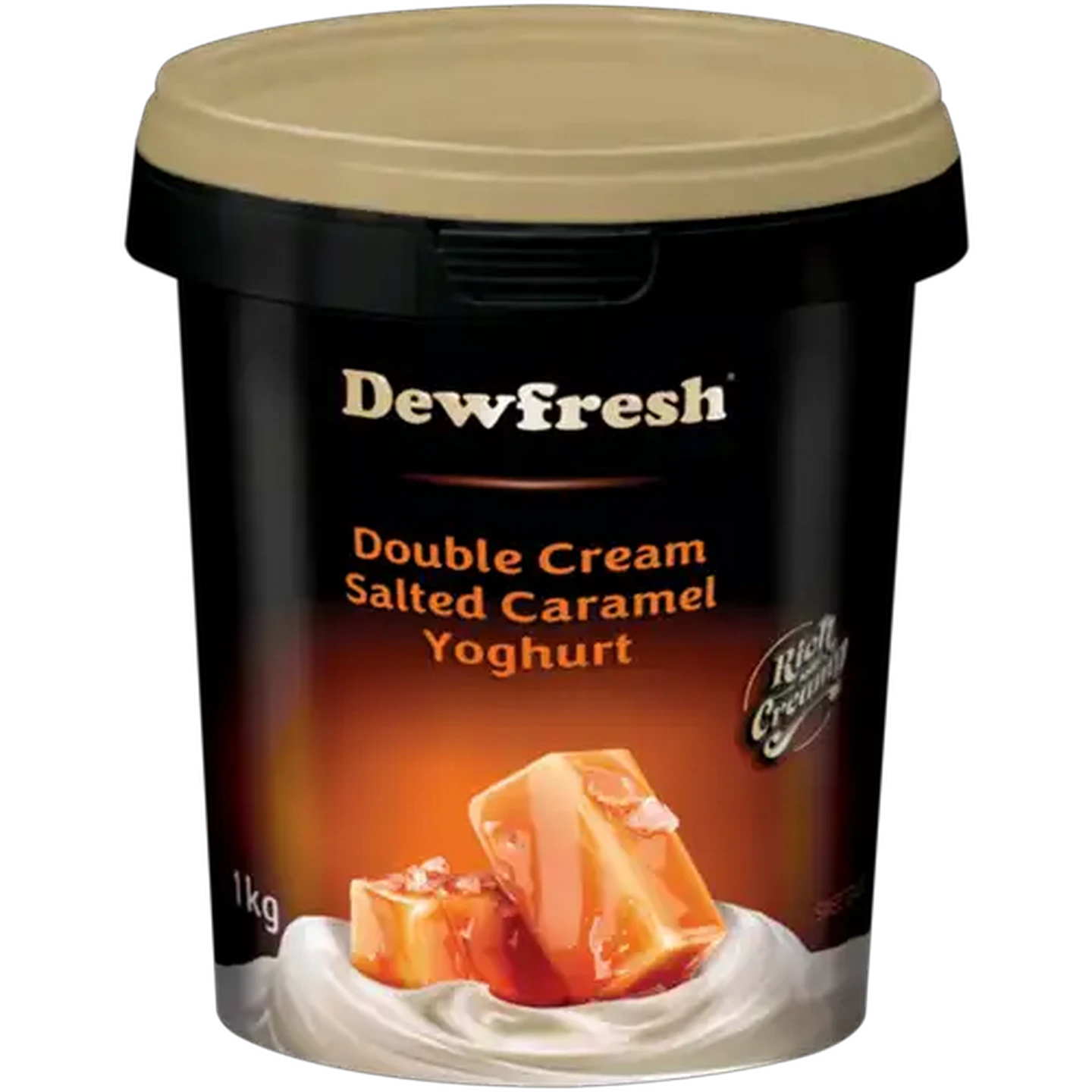 Image of Dewfresh Salted Caramel Double Cream Yoghurt 1kg