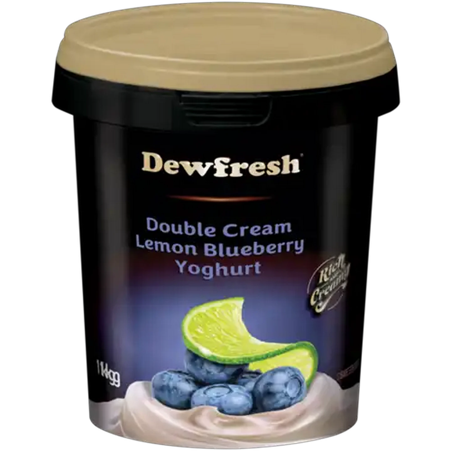 Image of Dewfresh Lemon Blueberry Double Cream Yoghurt 1kg