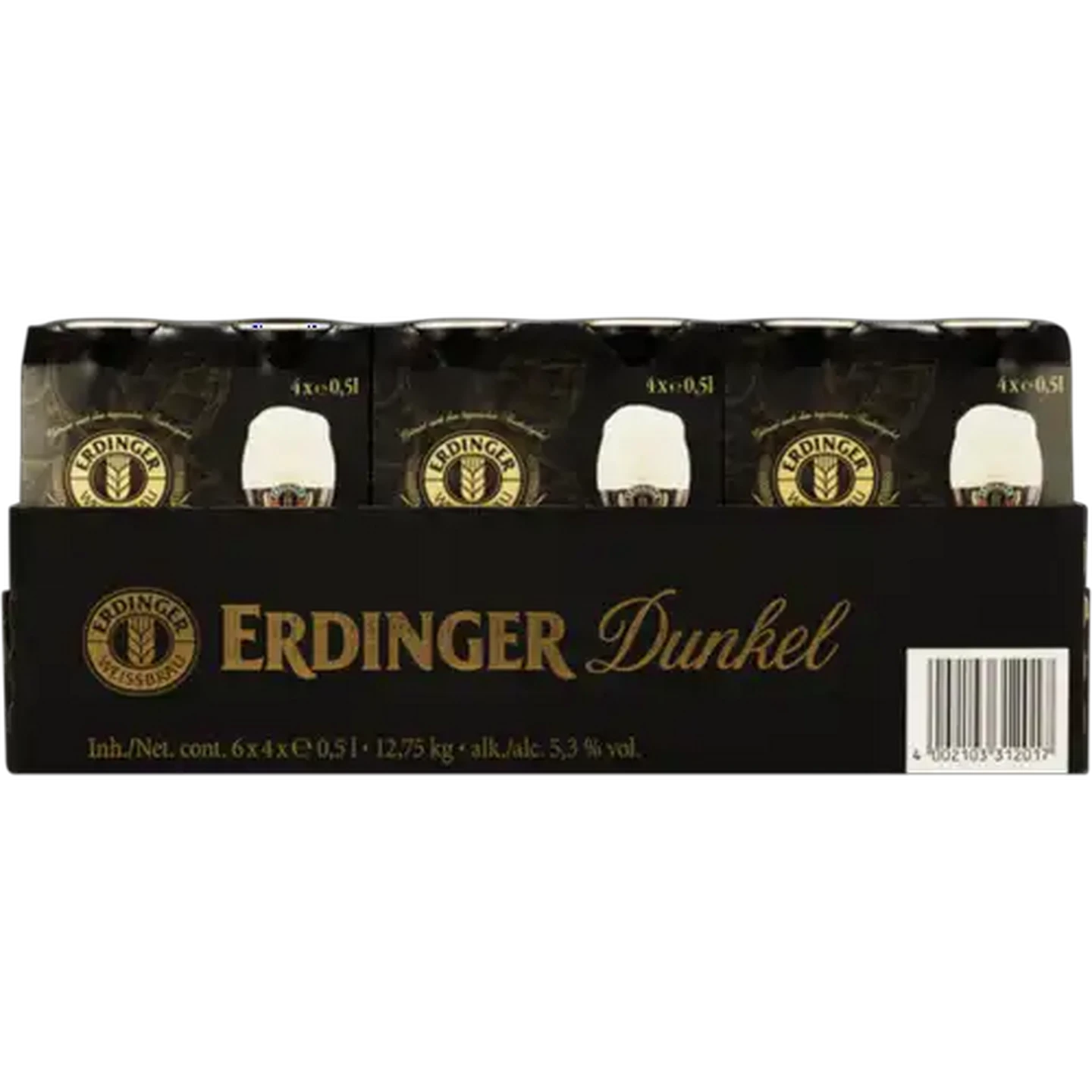 Image of Erdinger Dunkel Beer Cans 24 x 500ml