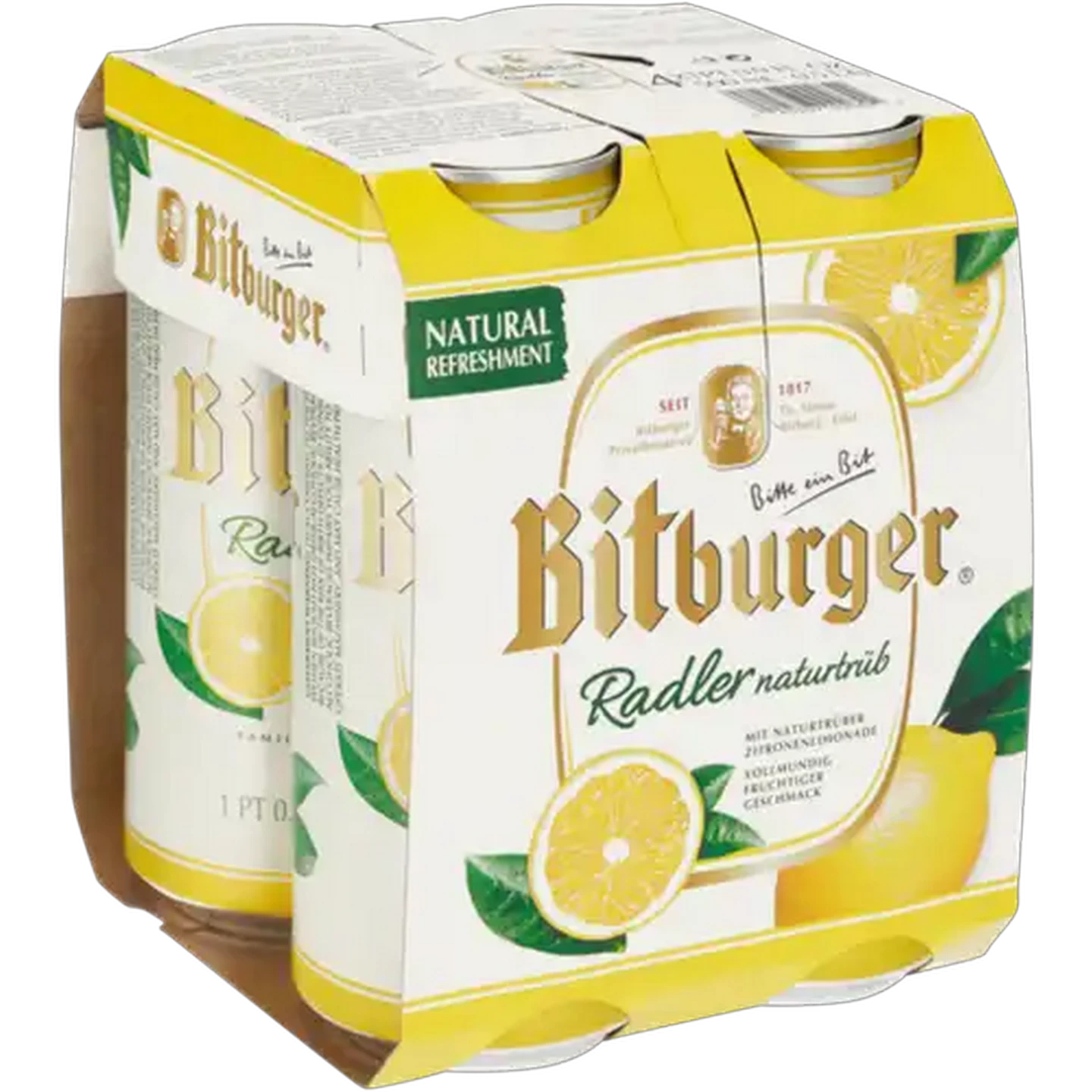 Image of Bitburger Lemon Radler Beer 4 x 500ml