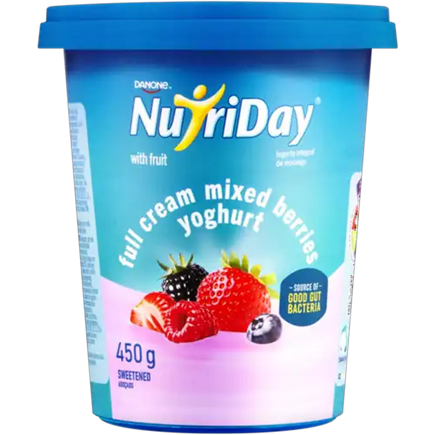 Image of Danone NutriDay Mixed Berries Full Cream Yoghurt with Fruit 450g