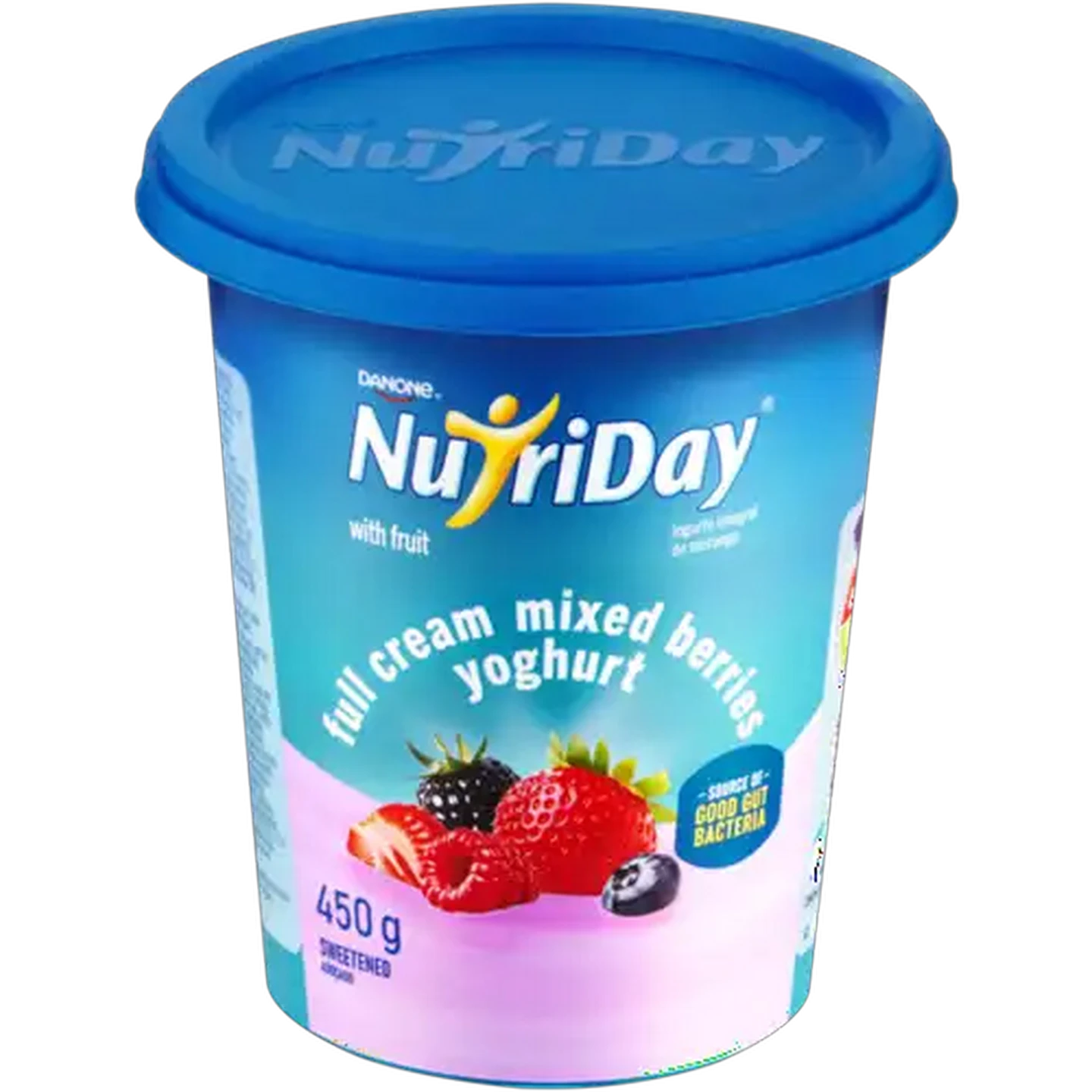 Image of Danone NutriDay Mixed Berries Full Cream Yoghurt with Fruit 450g