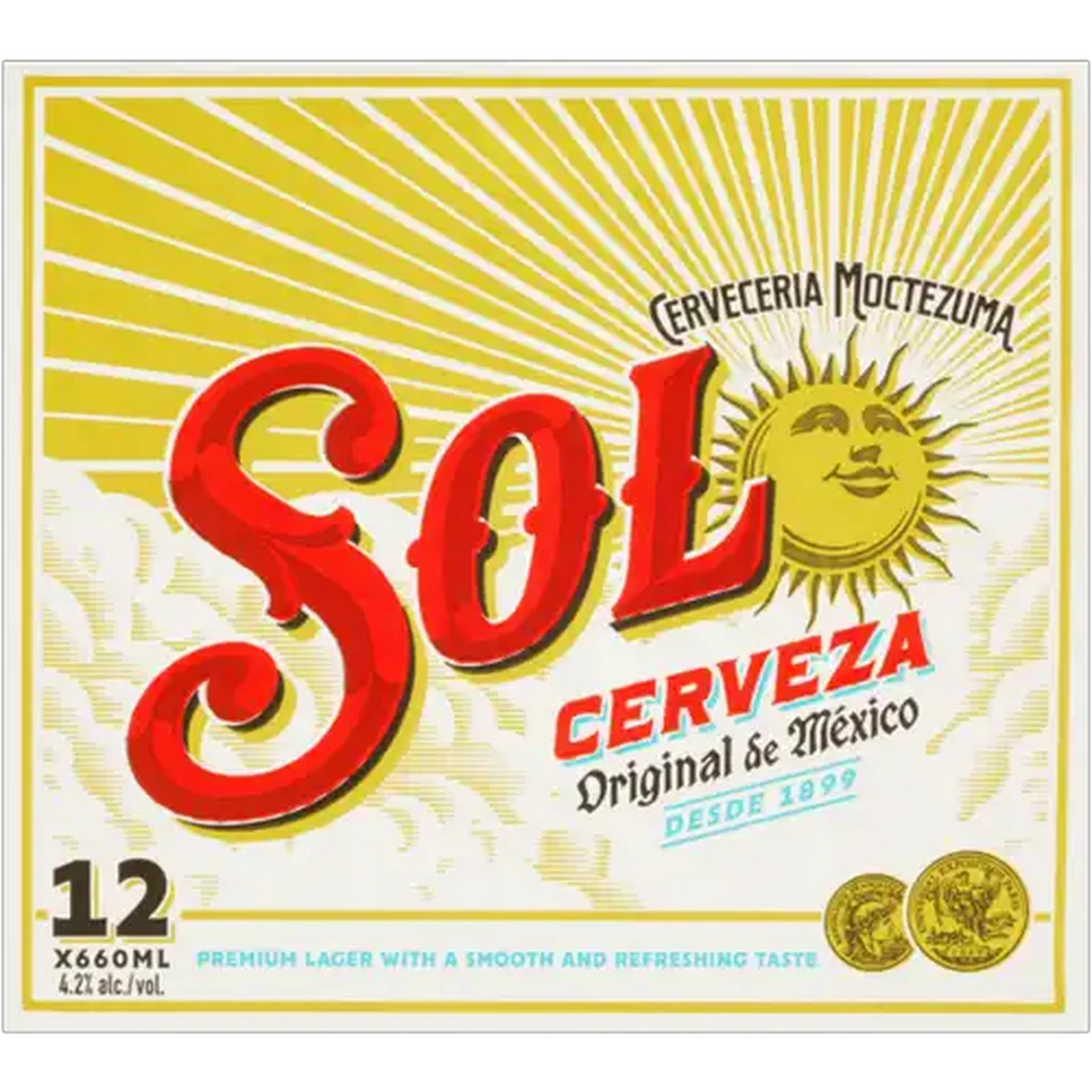 Image of Sol Premium Lager Beer Bottles 12 x 660ml