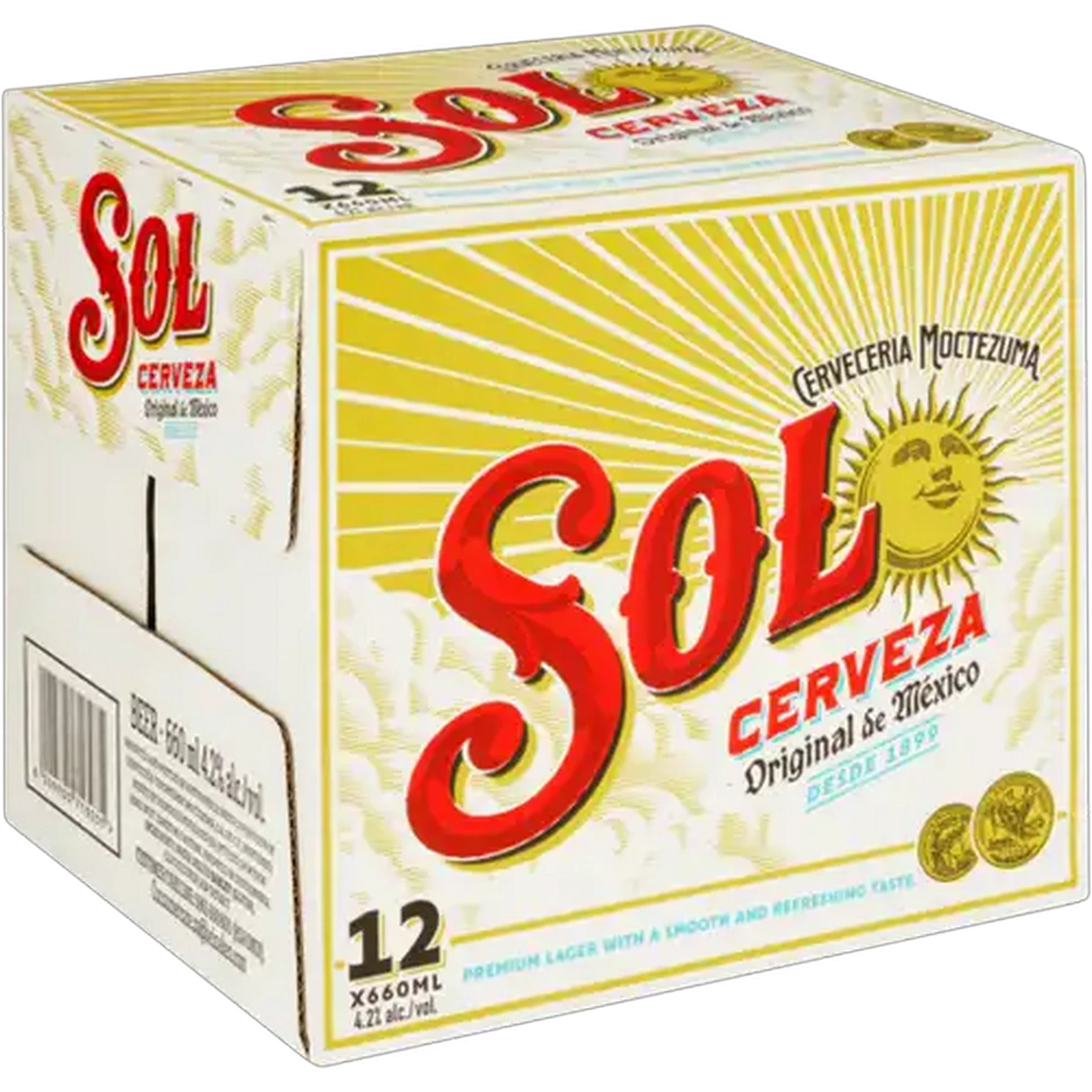 Image of Sol Premium Lager Beer Bottles 12 x 660ml