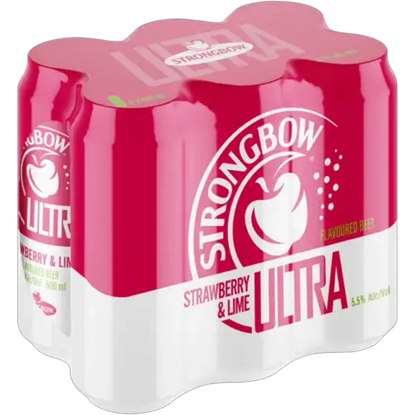 Image of Strongbow Ultra Strawberry & Lime Flavoured Beer Cans 6 x 500ml