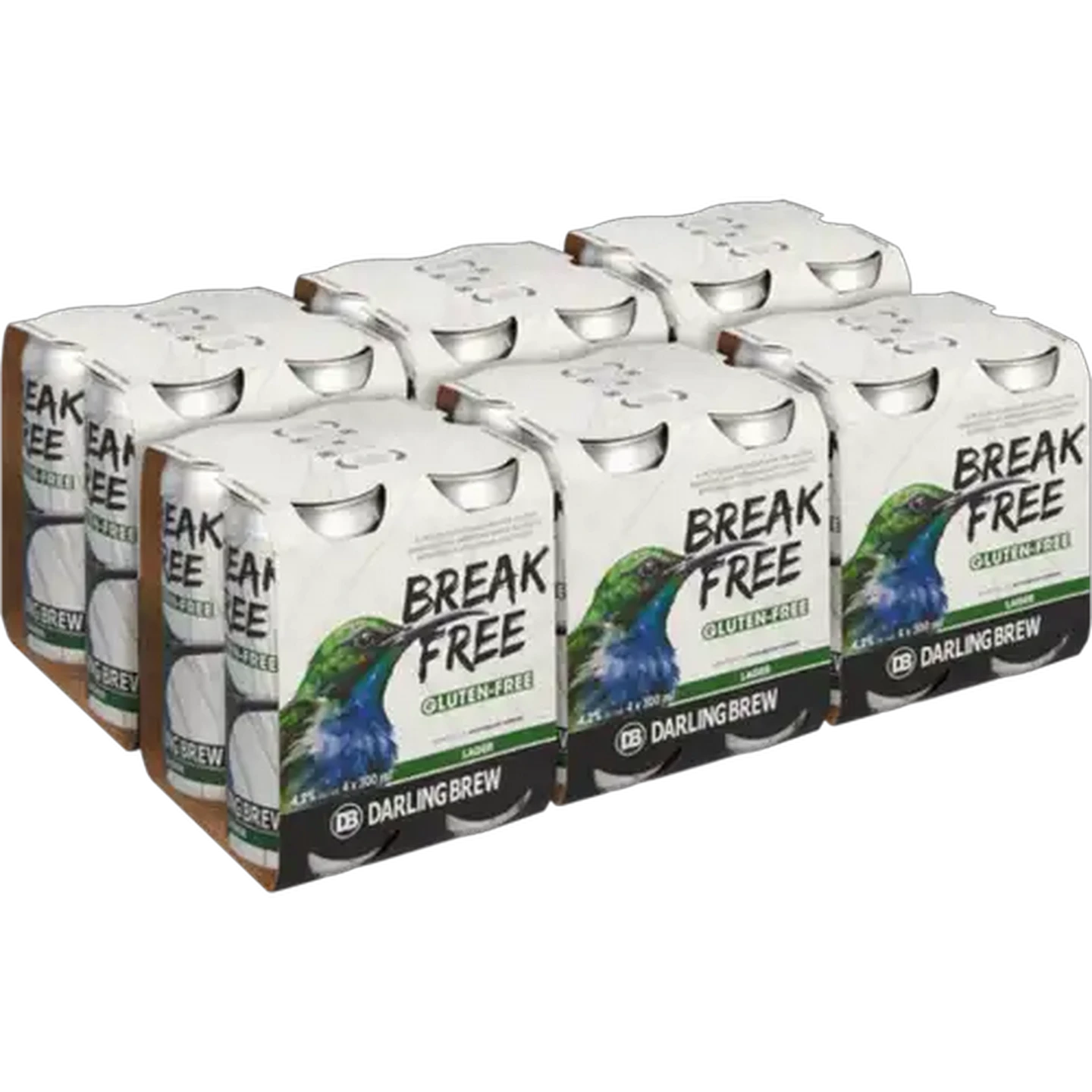 Image of Darling Brew Break Free Gluten-Free Lager Beer Cans 24 x 300ml
