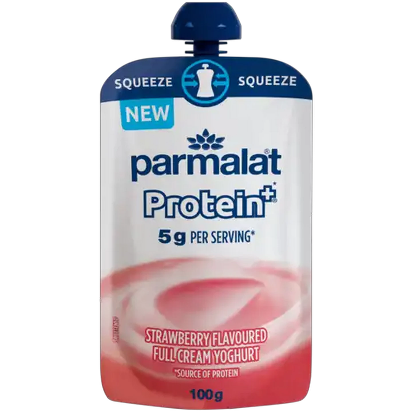 Image of Parmalat Protein+ Strawberry Flavoured Full Cream Yoghurt 100g