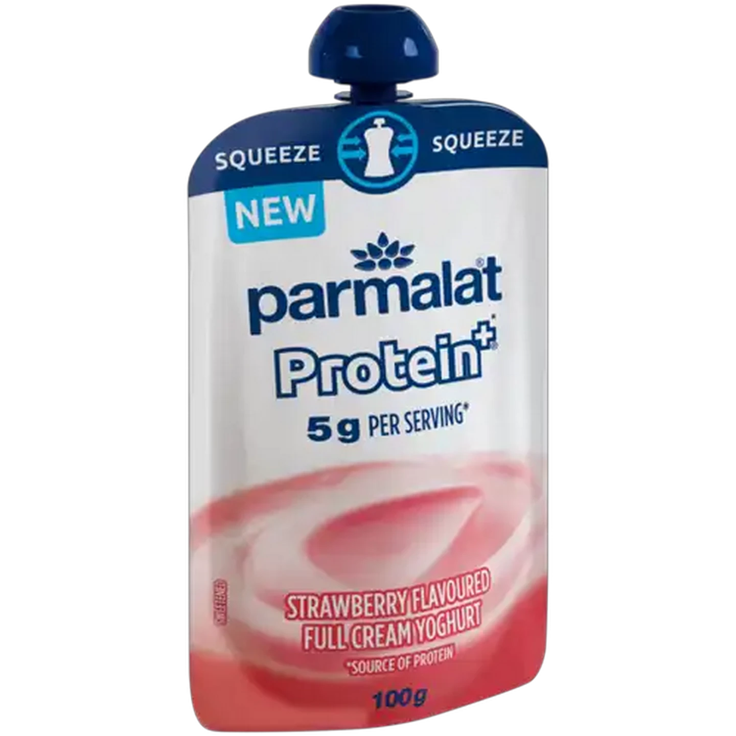 Image of Parmalat Protein+ Strawberry Flavoured Full Cream Yoghurt 100g