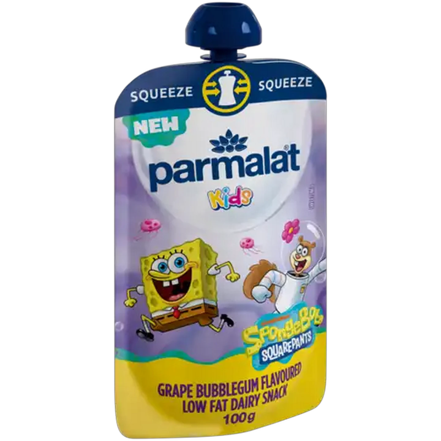 Image of Parmalat Kids Grape Bubblegum Flavoured Low Fat Dairy Snack 100g