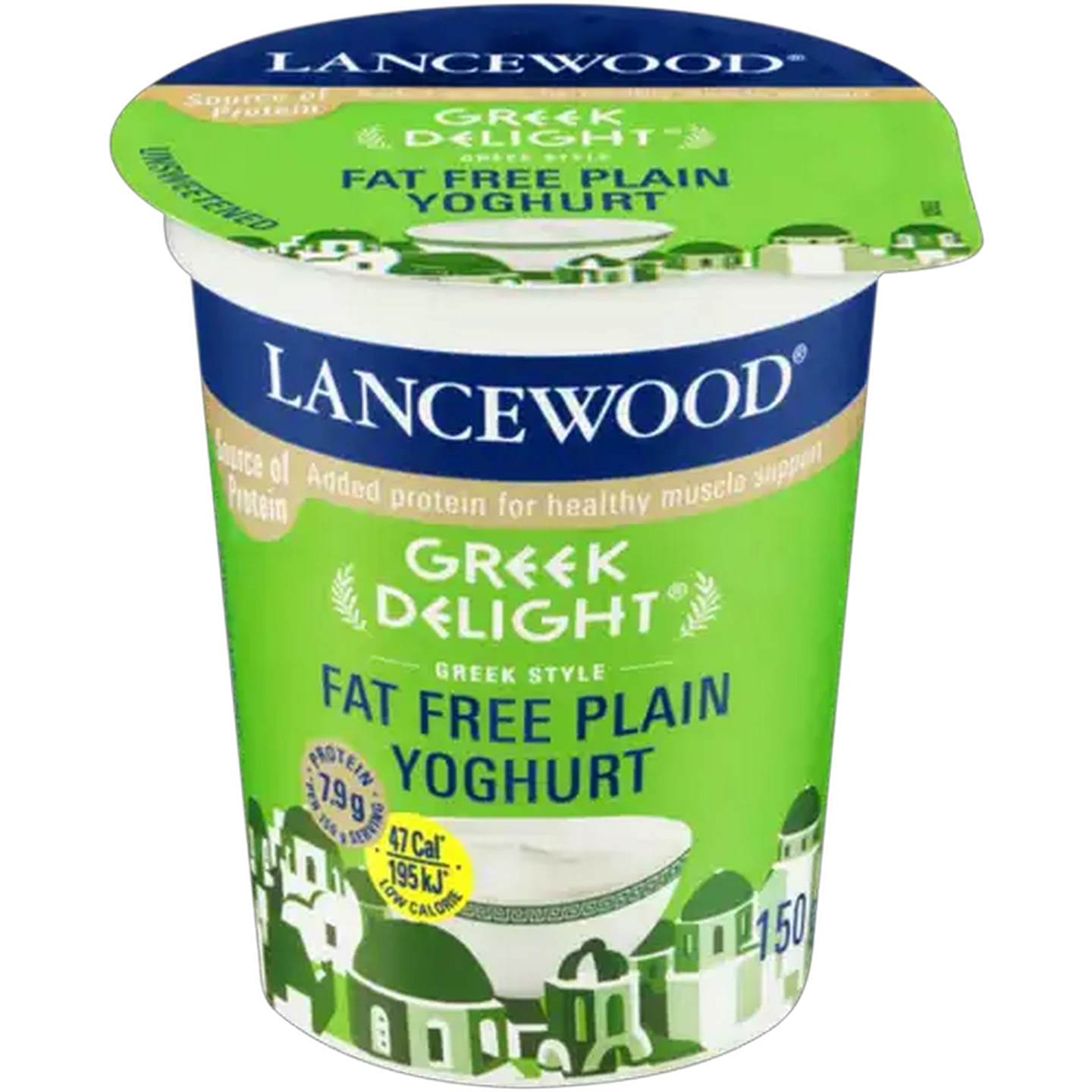 Image of LANCEWOOD Greek Delight Fat Free Plain Yoghurt 150g