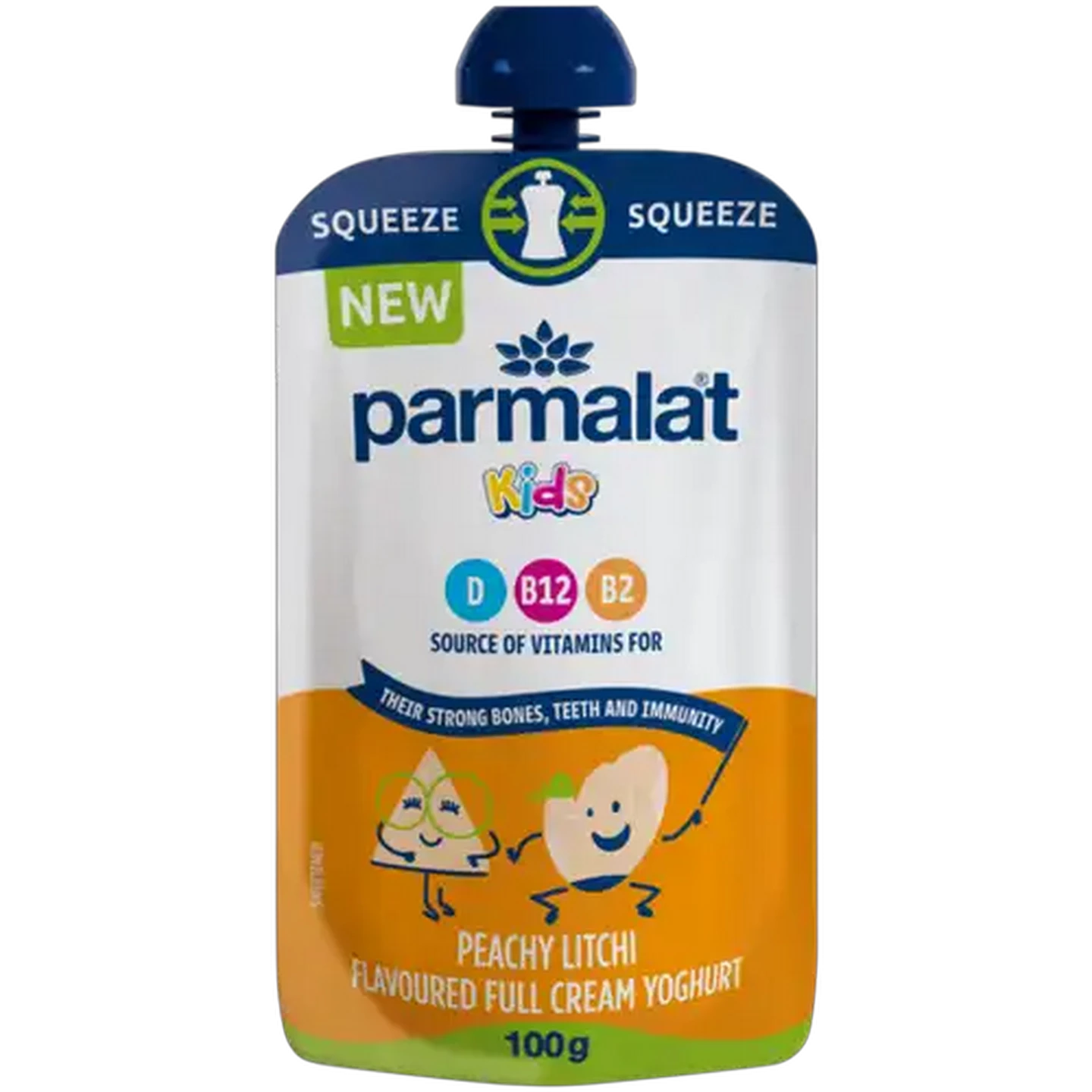 Image of Parmalat Kids Peachy Litchi Flavoured Full Cream Yoghurt 100g