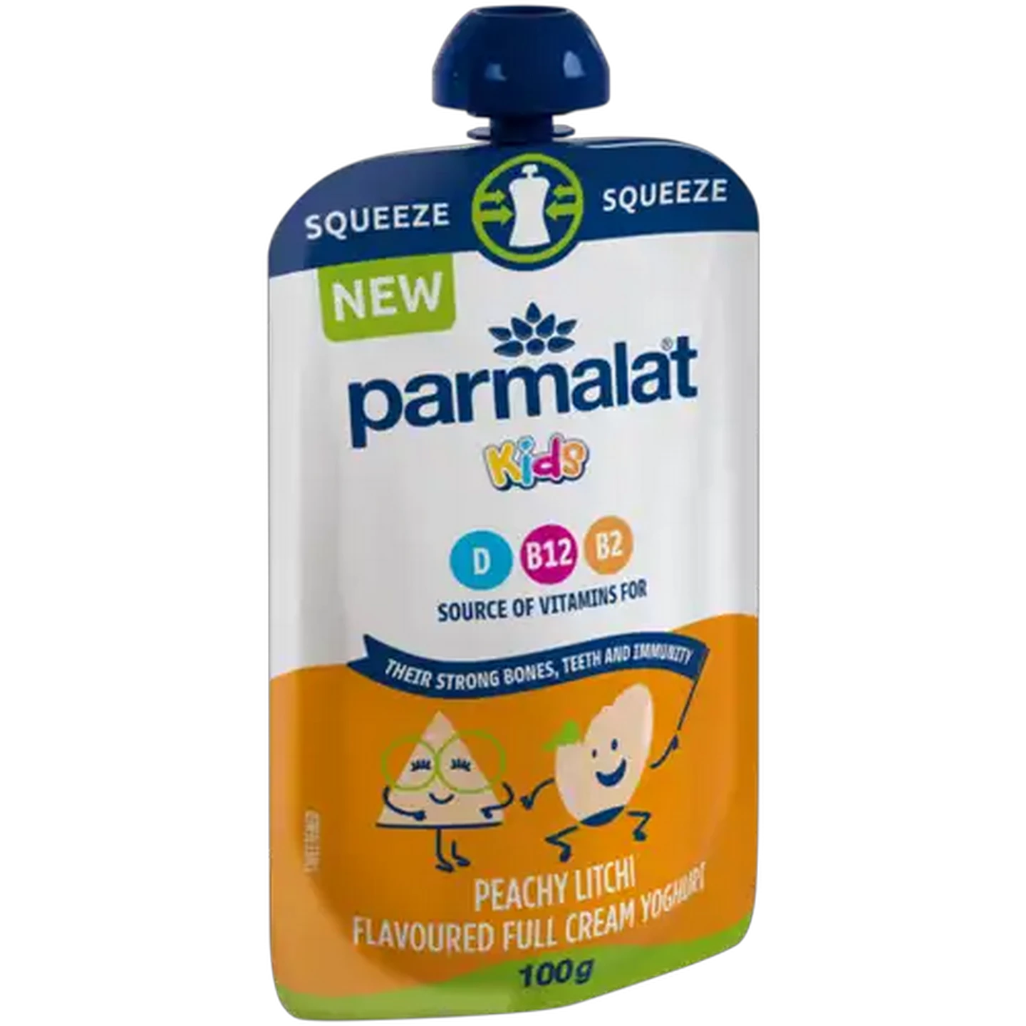 Image of Parmalat Kids Peachy Litchi Flavoured Full Cream Yoghurt 100g