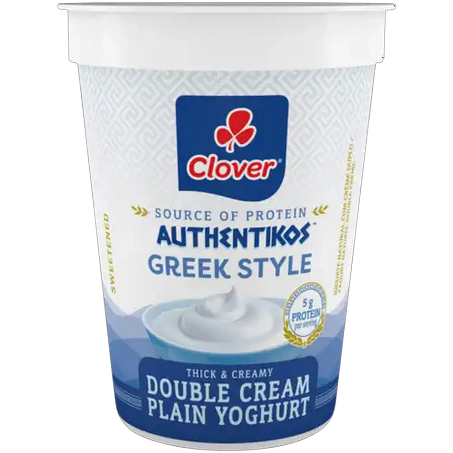 Image of Clover Authentikos Plain Greek Style Double Cream Yoghurt 150g