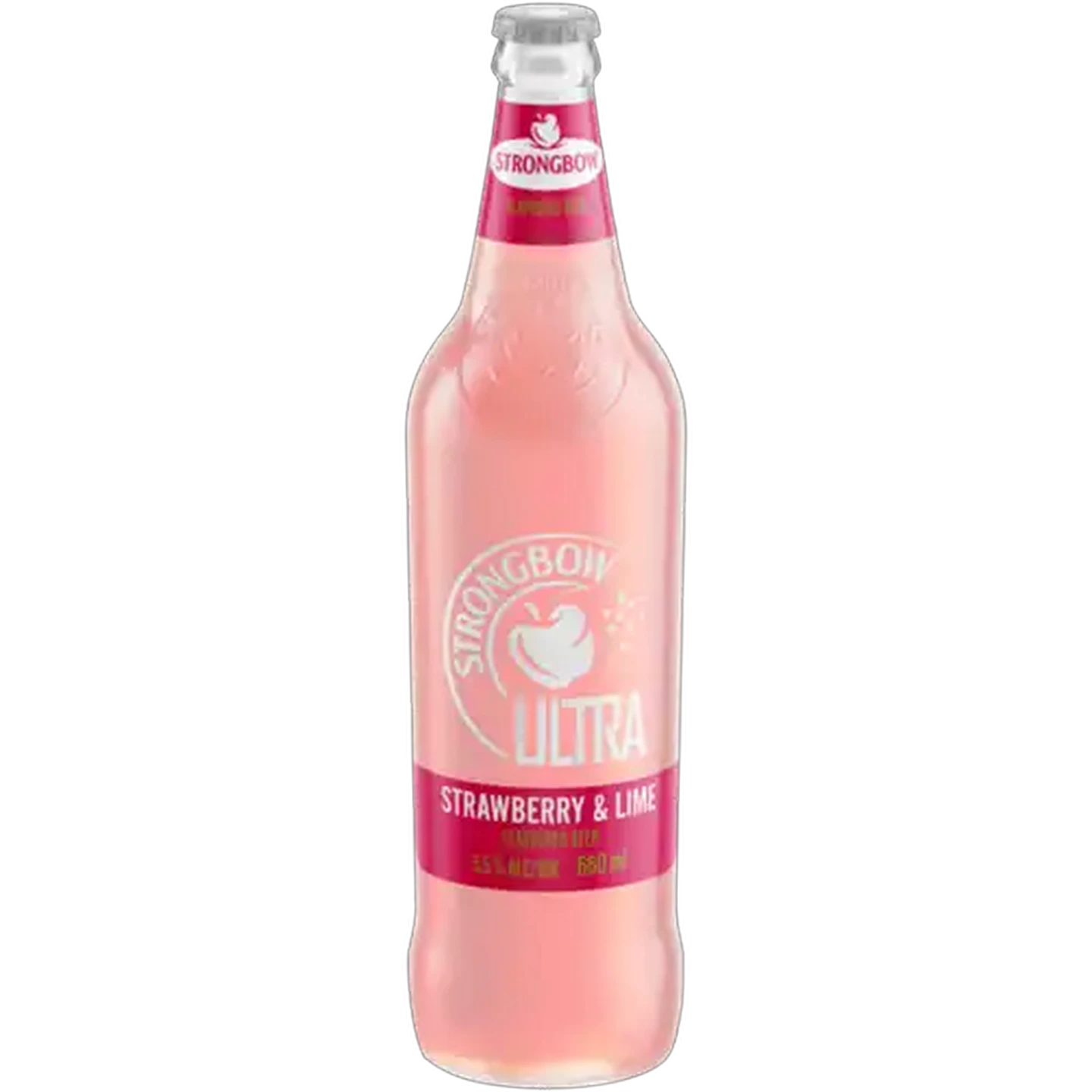 Image of Strongbow Ultra Strawberry & Lime Flavoured Beer Bottle 660ml