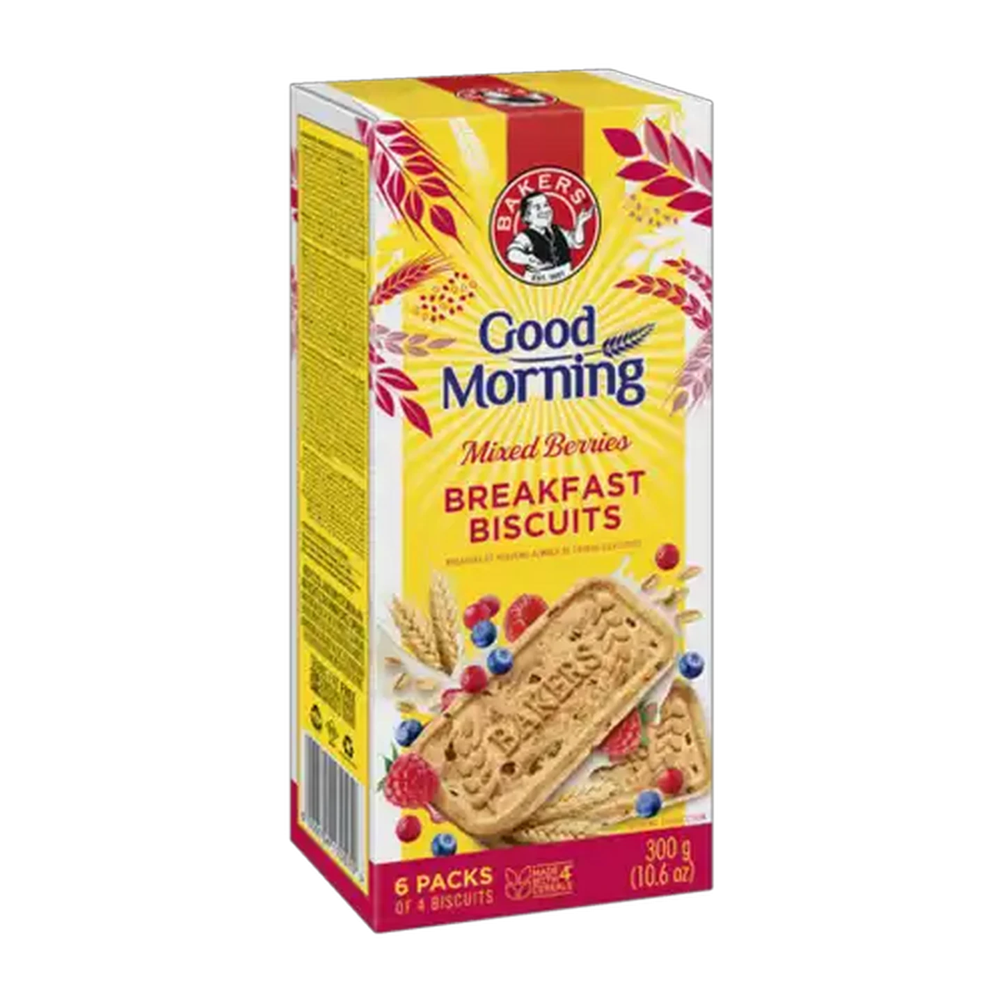 Image of Bakers Good Morning Mixed Berries Flavoured Breakfast Biscuits 300g