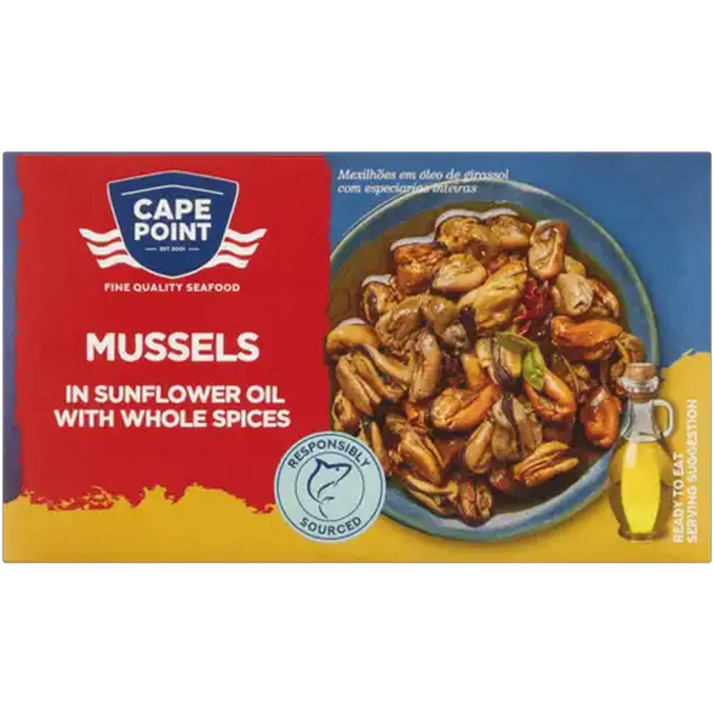 Image of Cape Point Mussels in Sunflower Oil with Whole Spices 85g