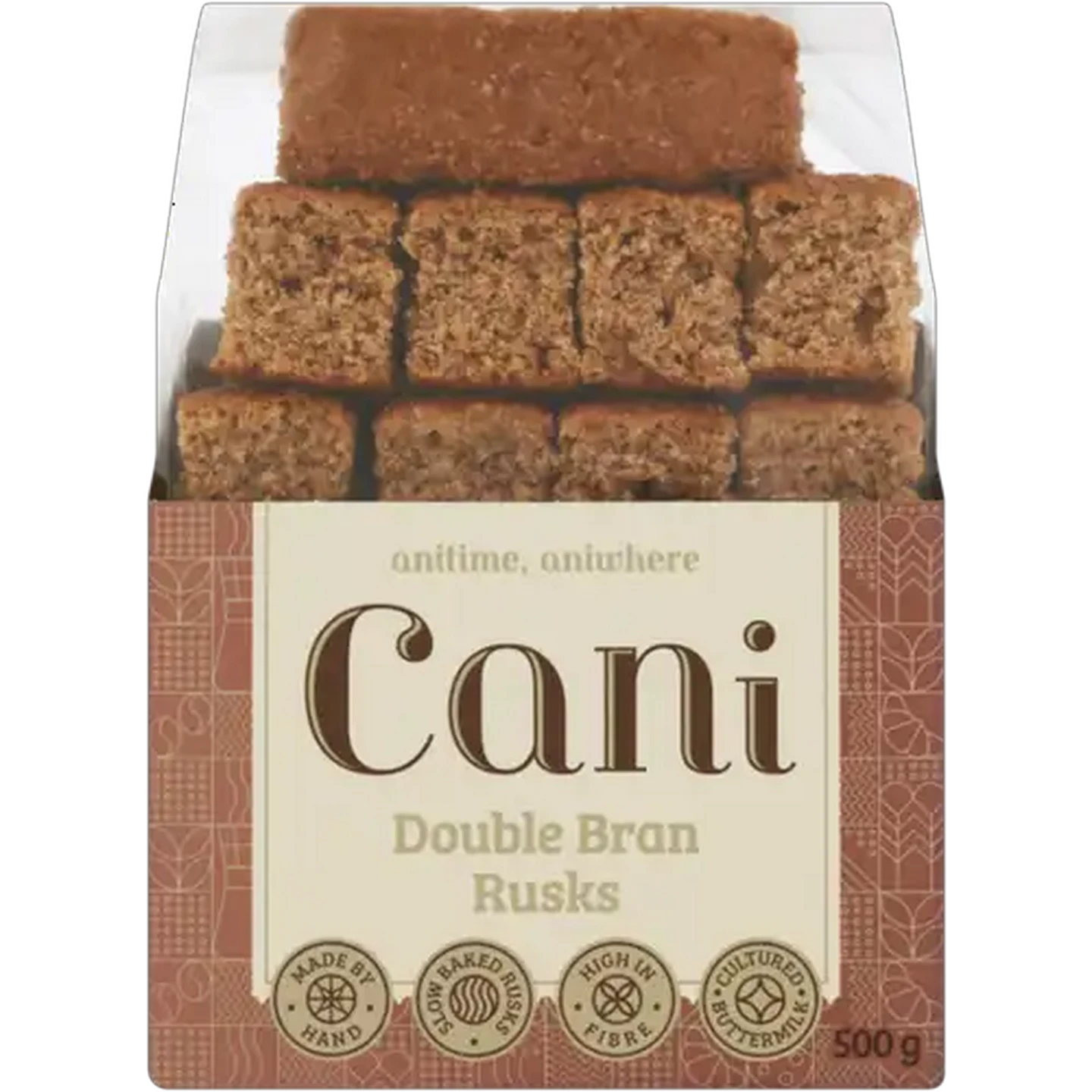 Image of Cani Double Bran Rusks 500g