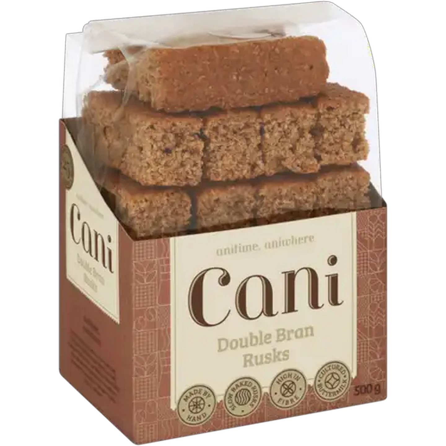 Image of Cani Double Bran Rusks 500g