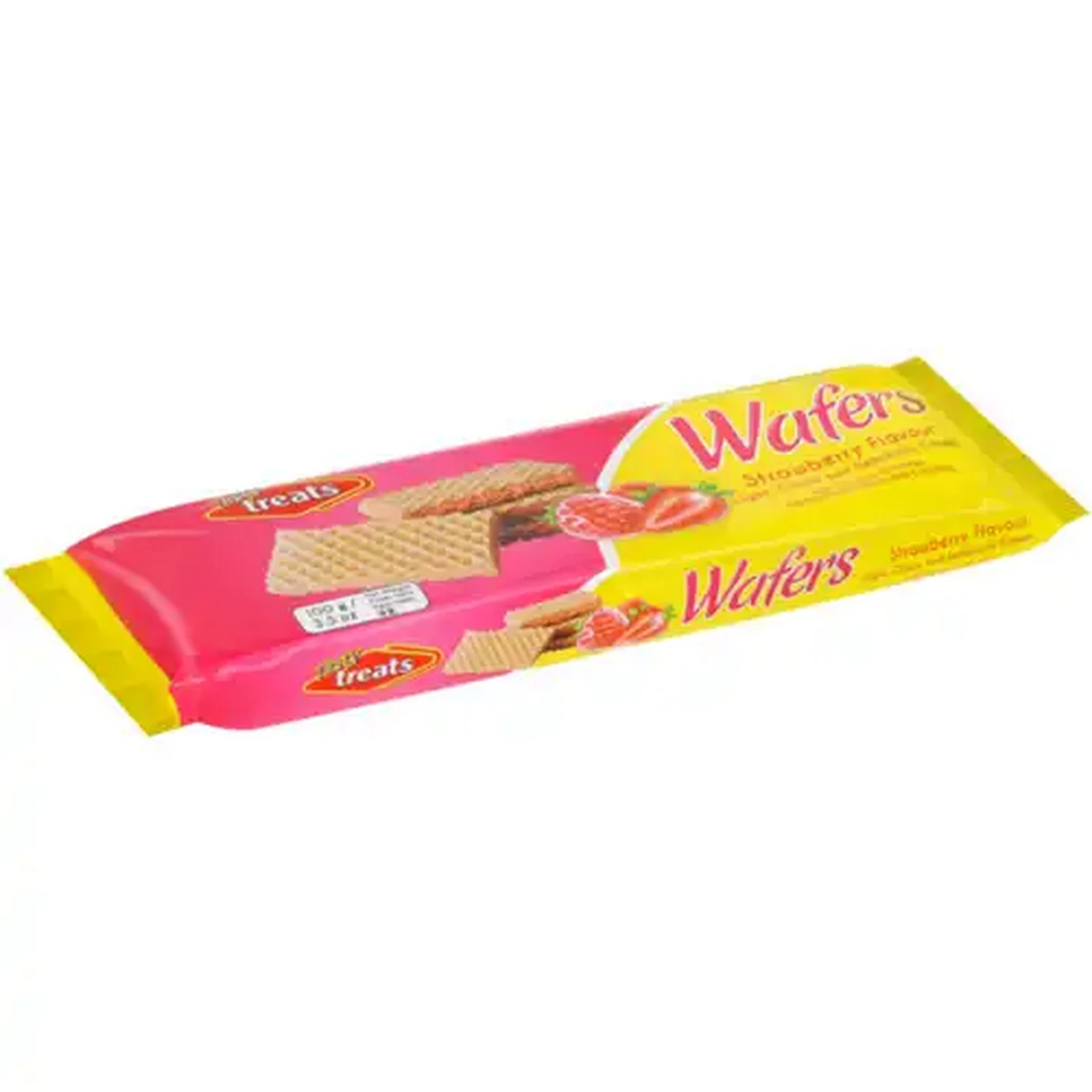 Image of Tasty Treats Strawberry Flavour Wafers 100g