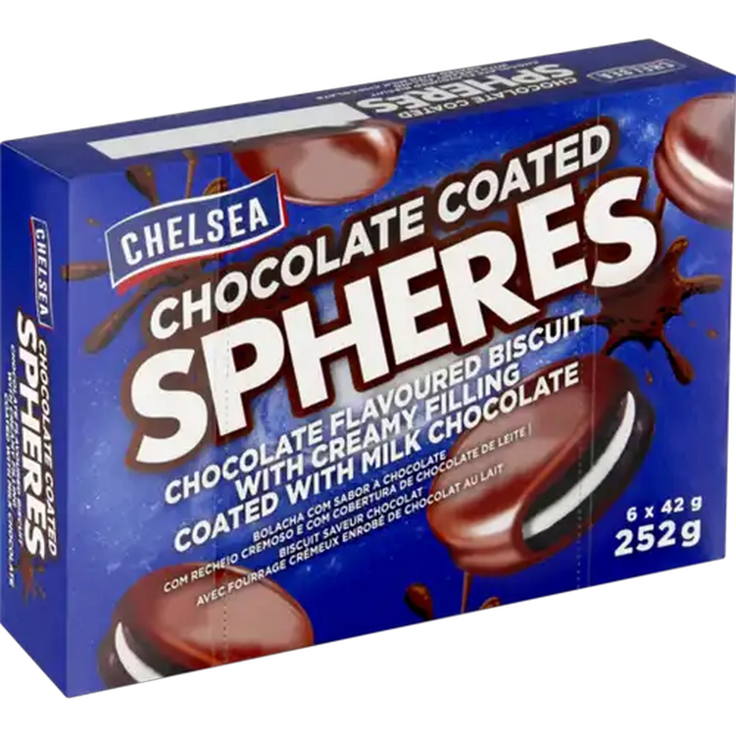 Image of Chelsea Spheres Chocolate Coated Biscuits 6 x 42g