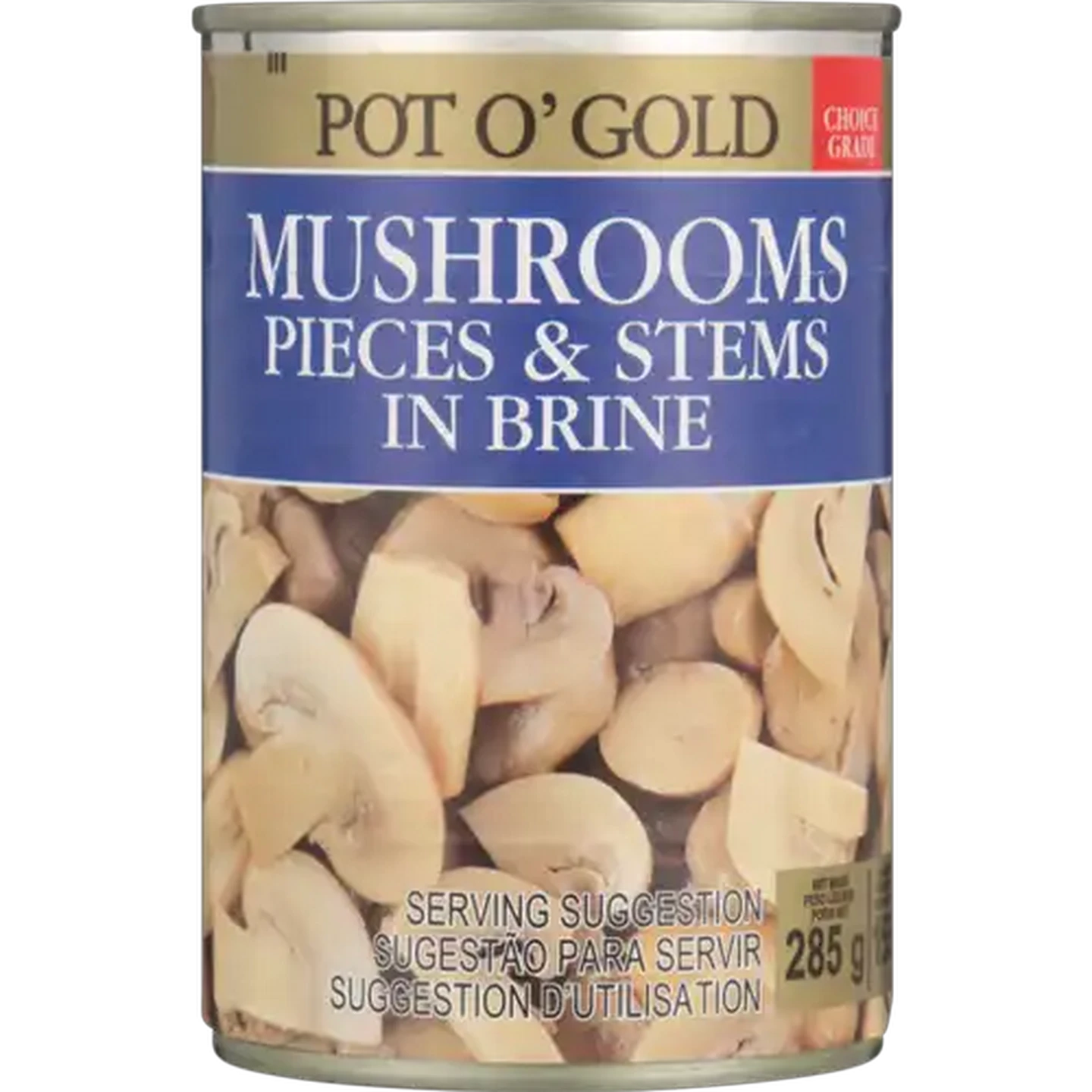Image of Pot O' Gold Mushroom Pieces & Stems In Brine 285g