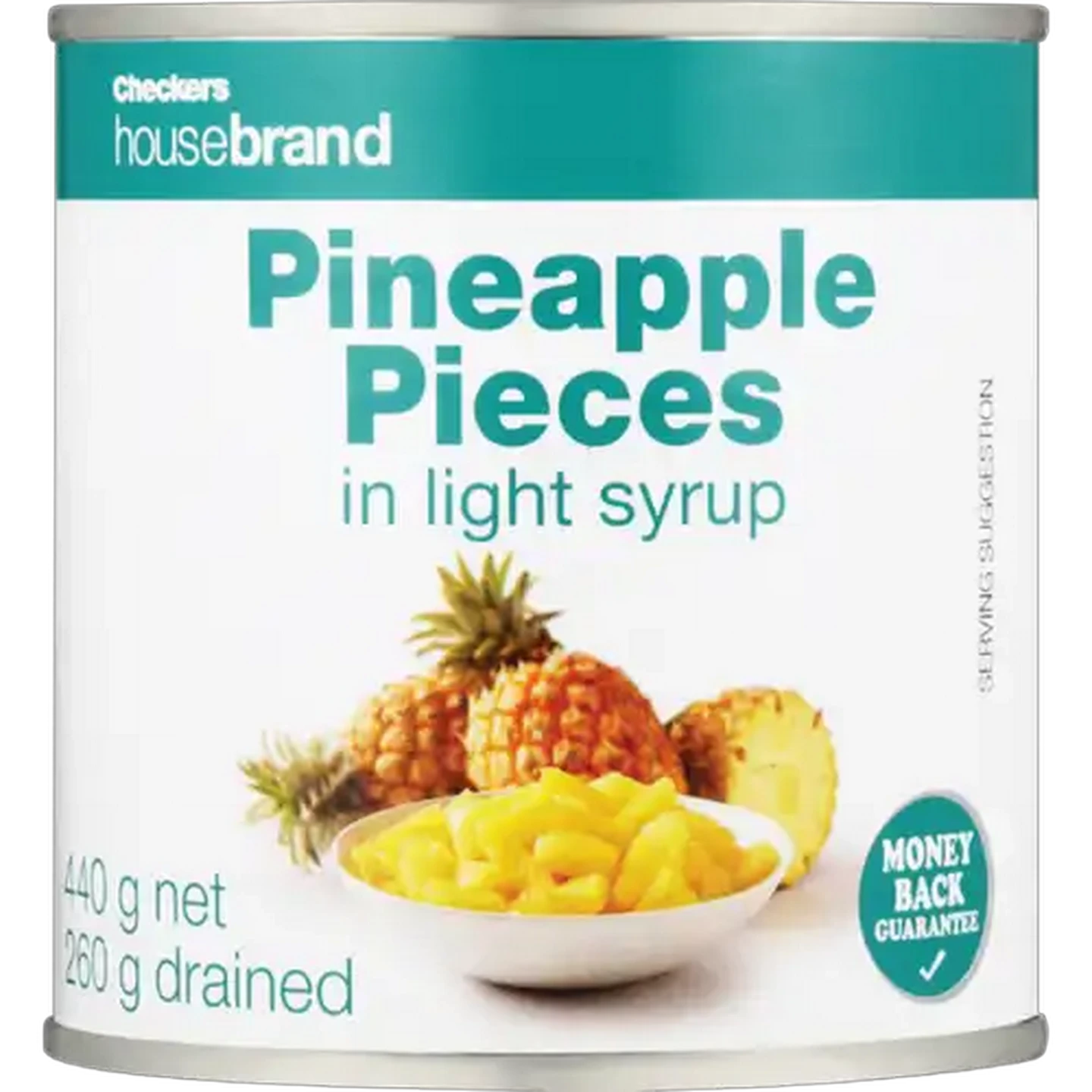 Image of Checkers Housebrand Pineapple Pieces In Light Syrup 440g