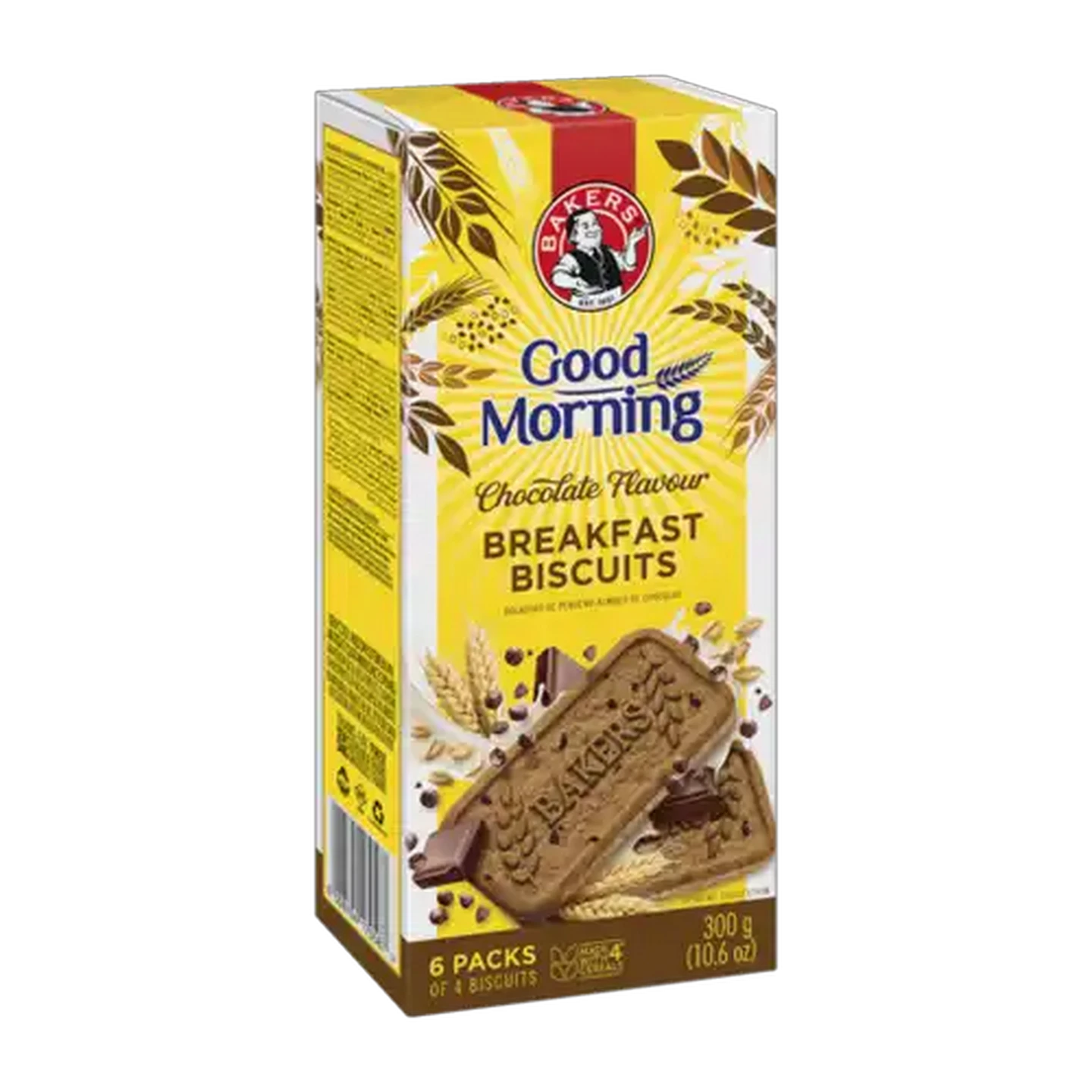 Image of Bakers Good Morning Chocolate Flavoured Breakfast Biscuits 300g