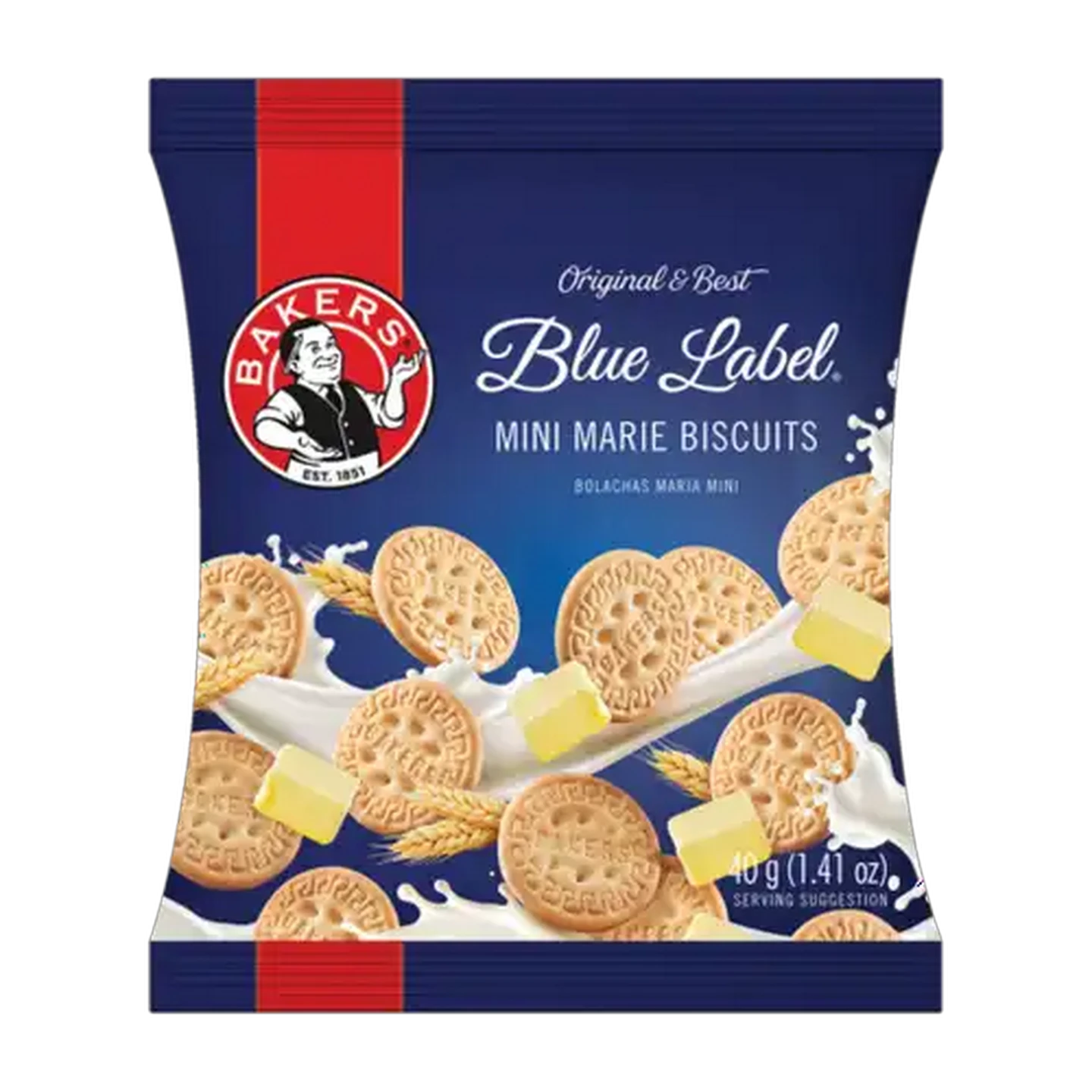 Image of Bakers Blue Label Mini Marie Biscuits 40g