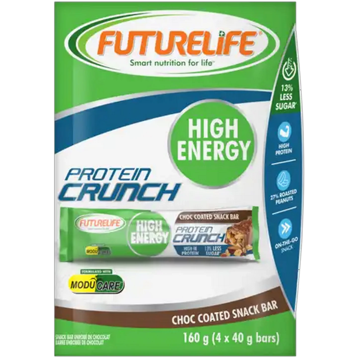 Image of FUTURELIFE Protein Crunch Chocolate Coated Cereal Bars 4 x 40g