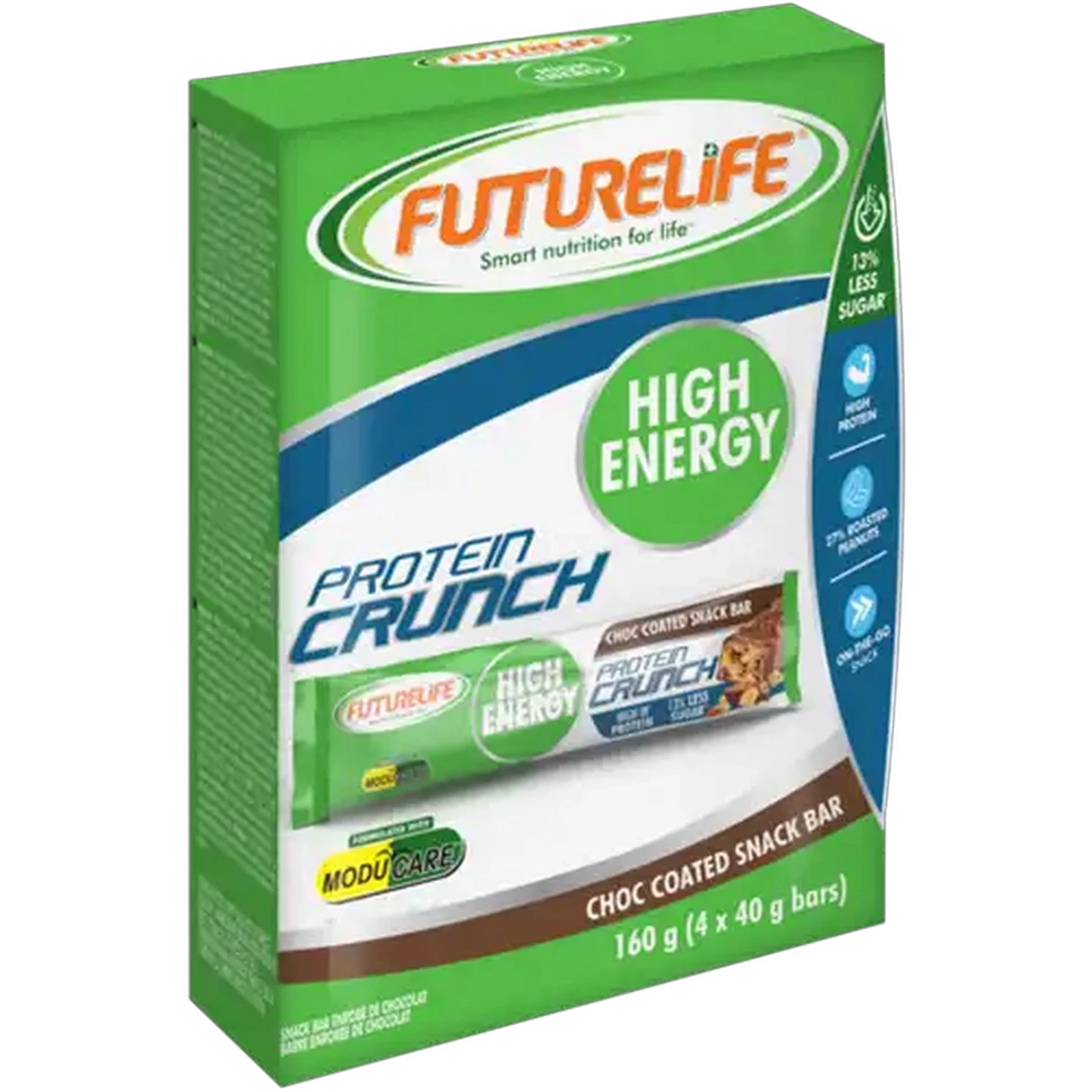 Image of FUTURELIFE Protein Crunch Chocolate Coated Cereal Bars 4 x 40g