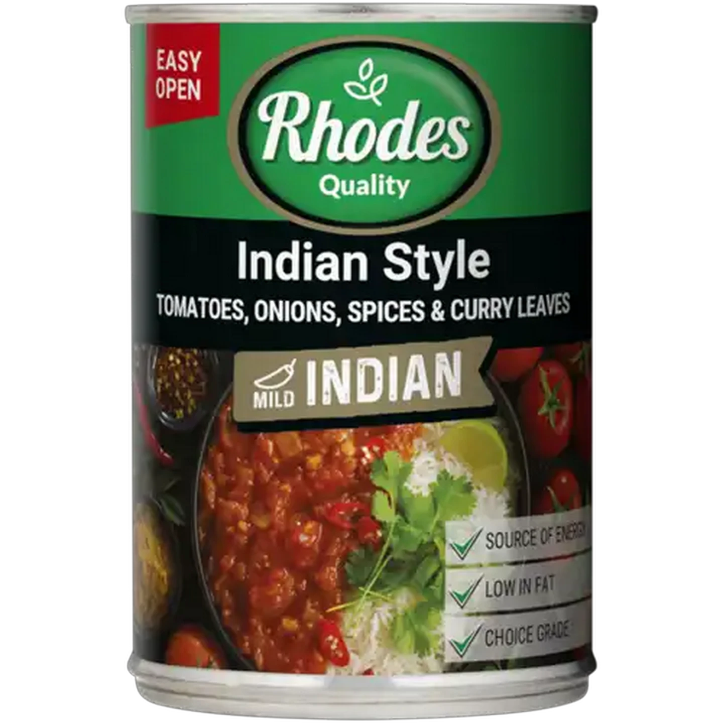 Image of Rhodes Quality Mild Indian Style Tomatoes 410g