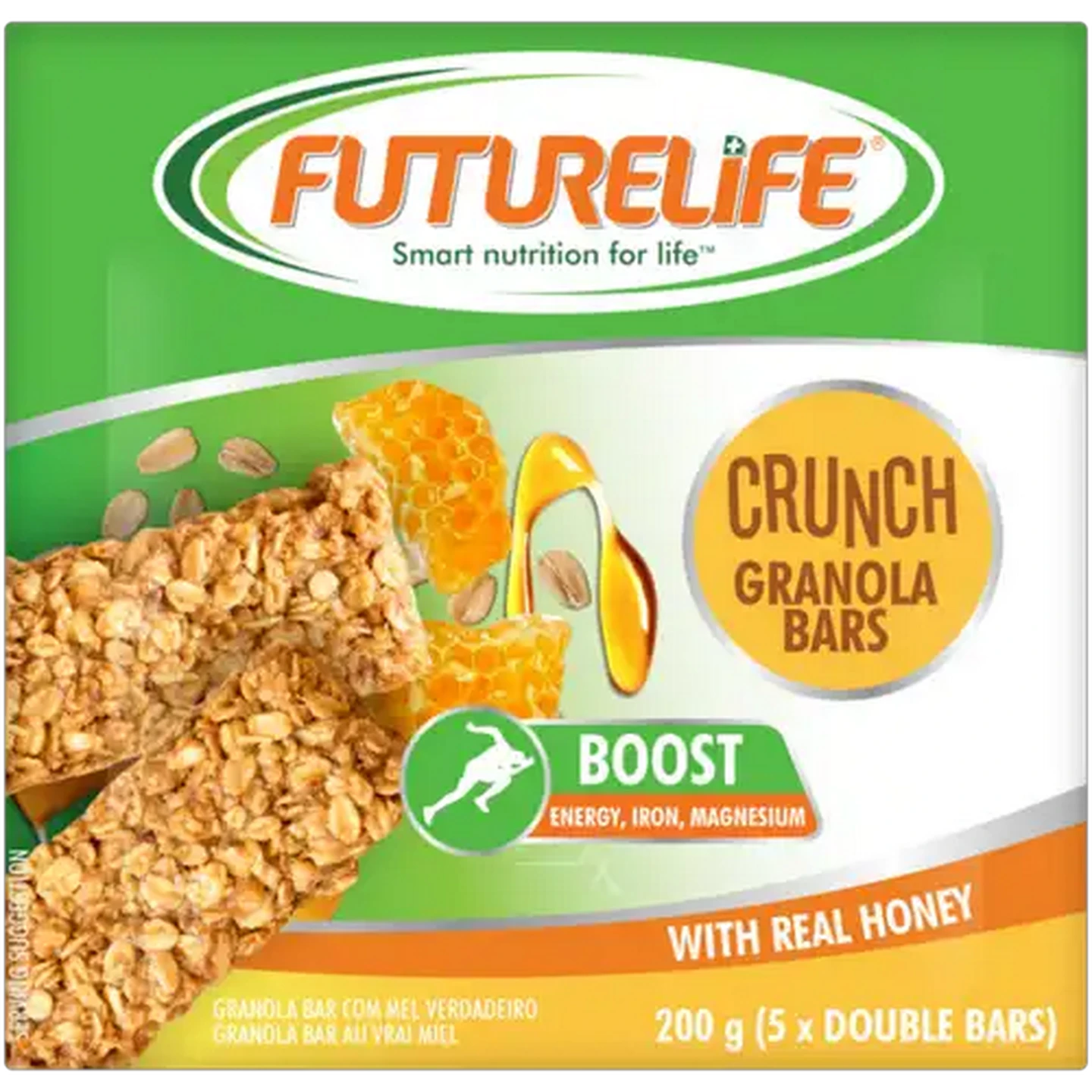 Image of FUTURELIFE Crunch Honey Flavoured Granola Bars With Real Honey 5 x 40g