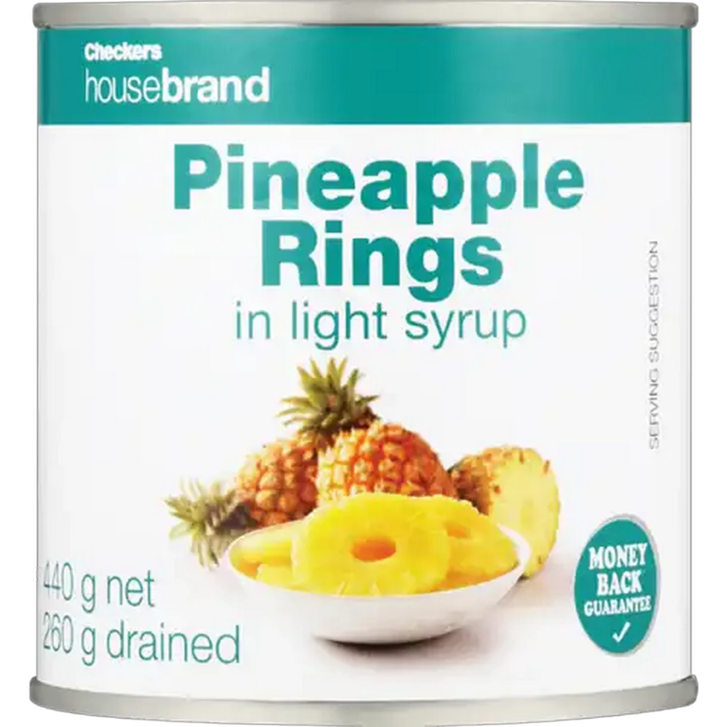 Image of Checkers Housebrand Pineapple Rings In Light Syrup 440g