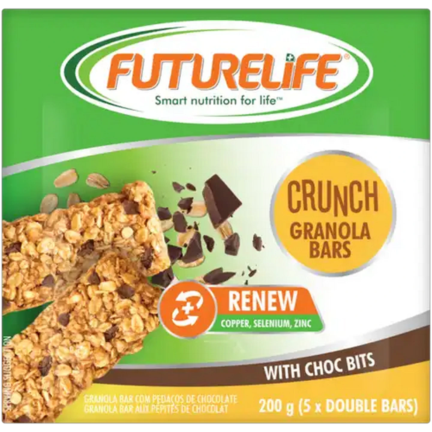 Image of FUTURELIFE Renew Crunch With Choc Bits Granola Bars 5 x 40g