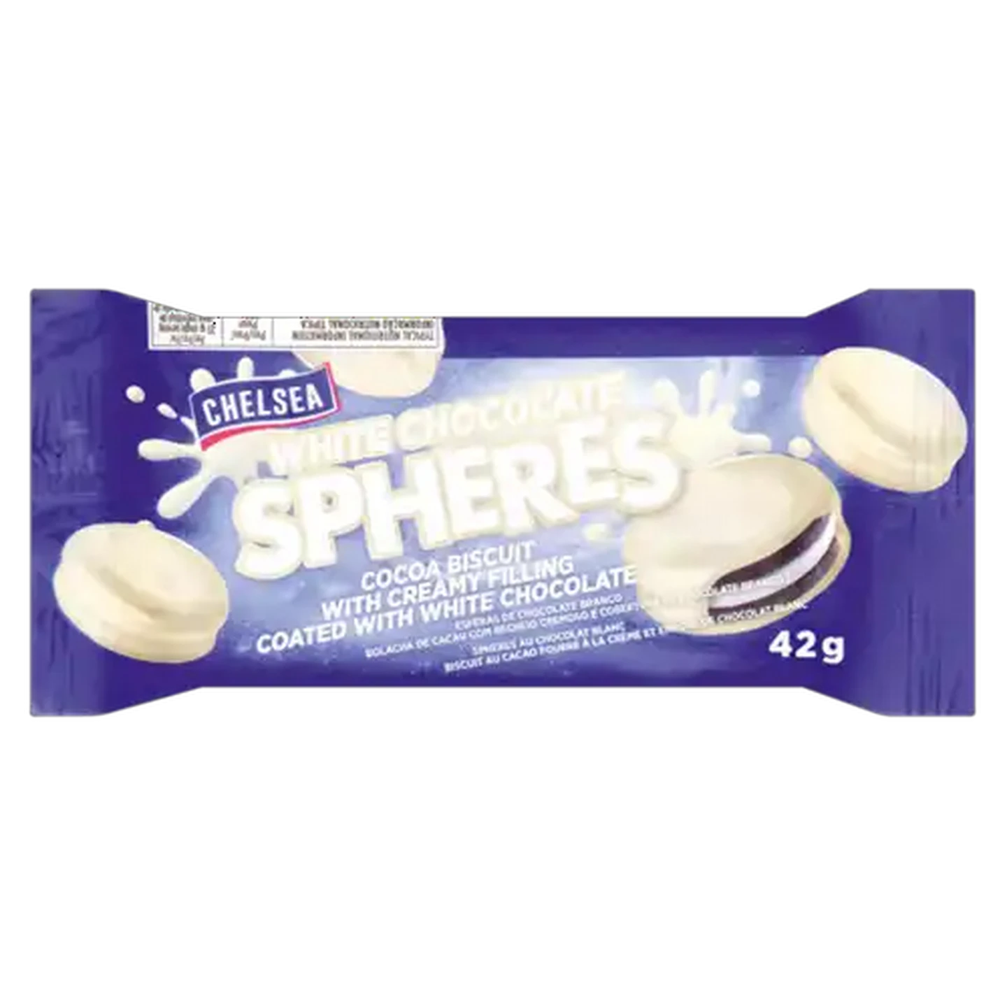 Image of Chelsea Spheres White Chocolate Coated Biscuits 42g