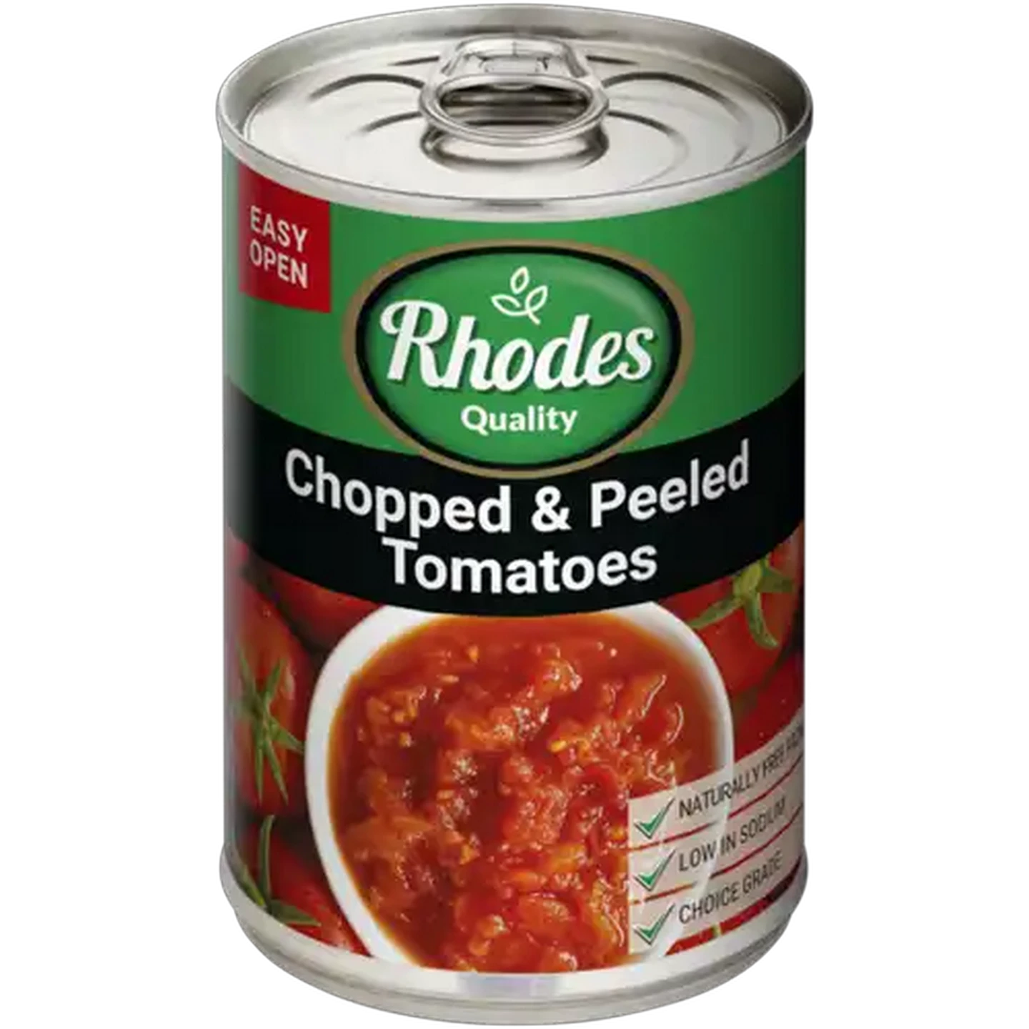 Image of Rhodes Quality Chopped & Peeled Tomatoes 410g
