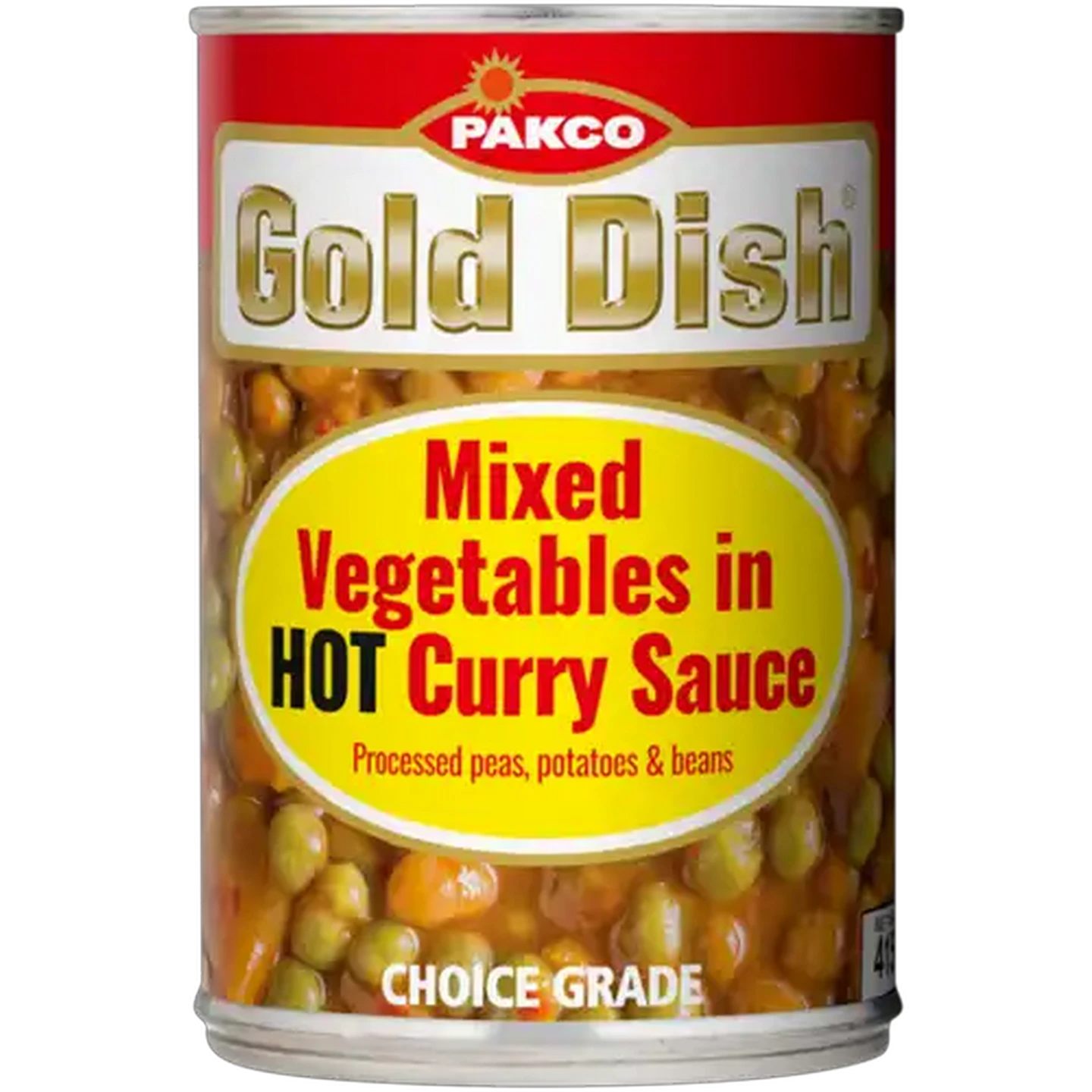 Image of Pakco Gold Dish Mixed Vegetables in Hot Curry Sauce 415g