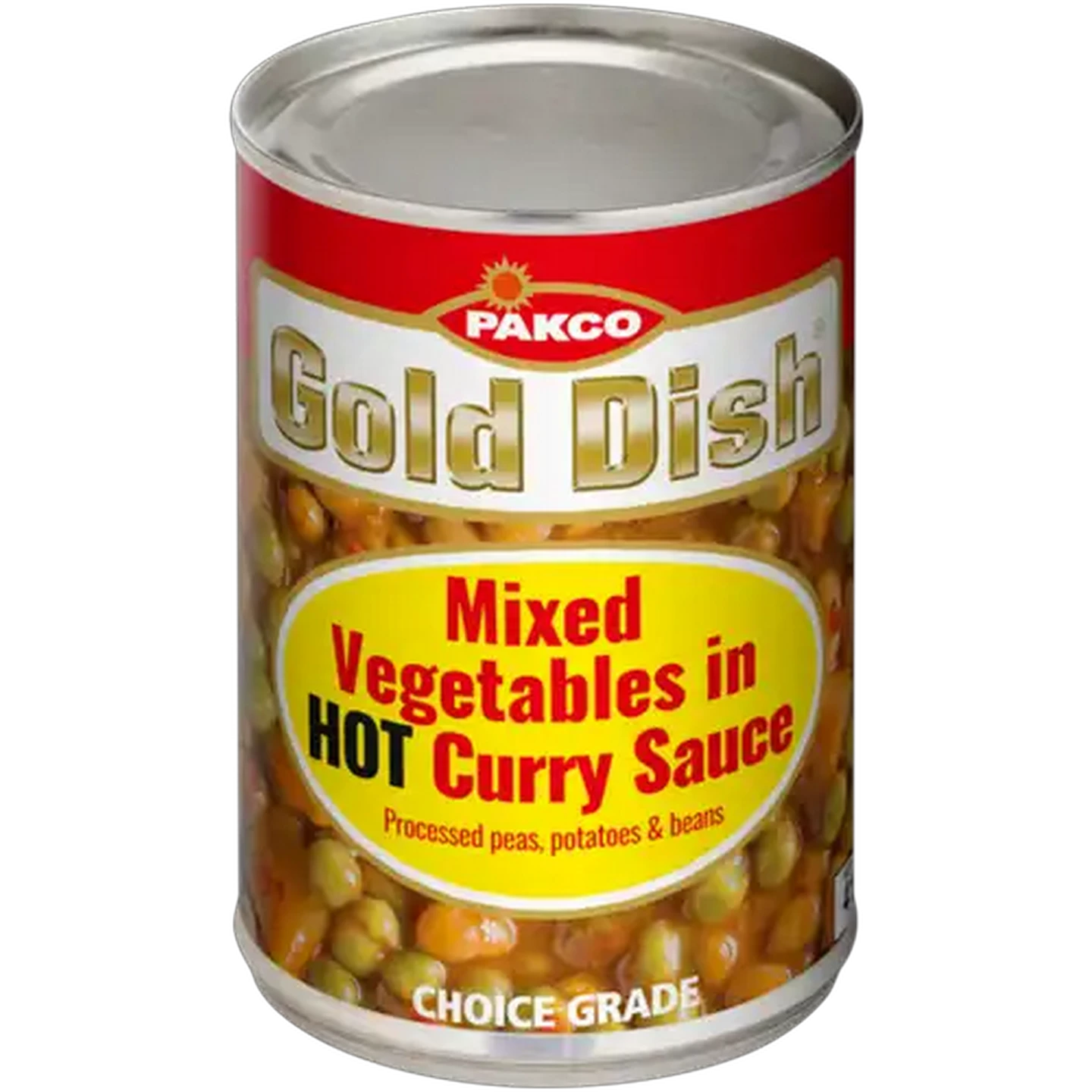 Image of Pakco Gold Dish Mixed Vegetables in Hot Curry Sauce 415g