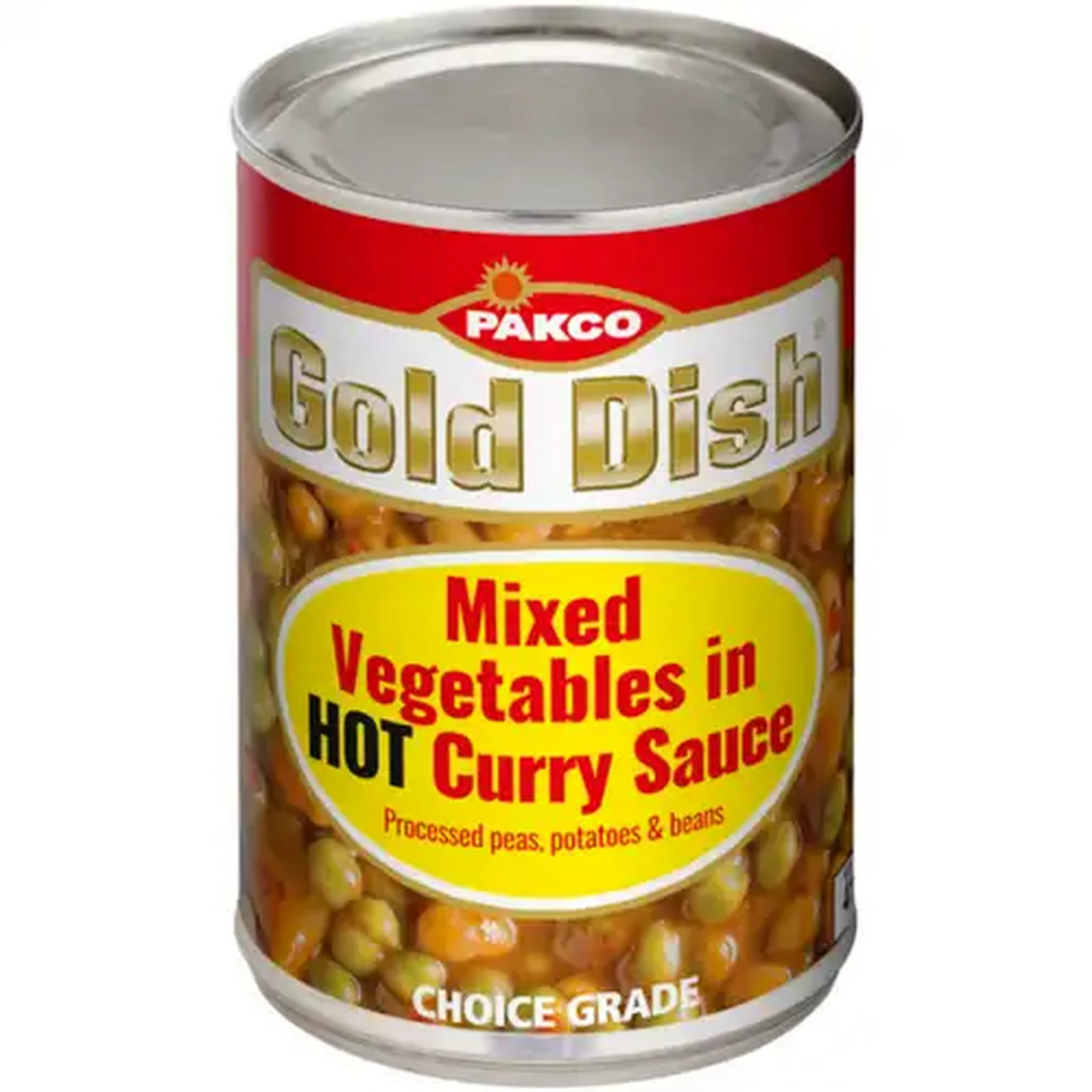 Image of Pakco Gold Dish Mixed Vegetables in Hot Curry Sauce 415g