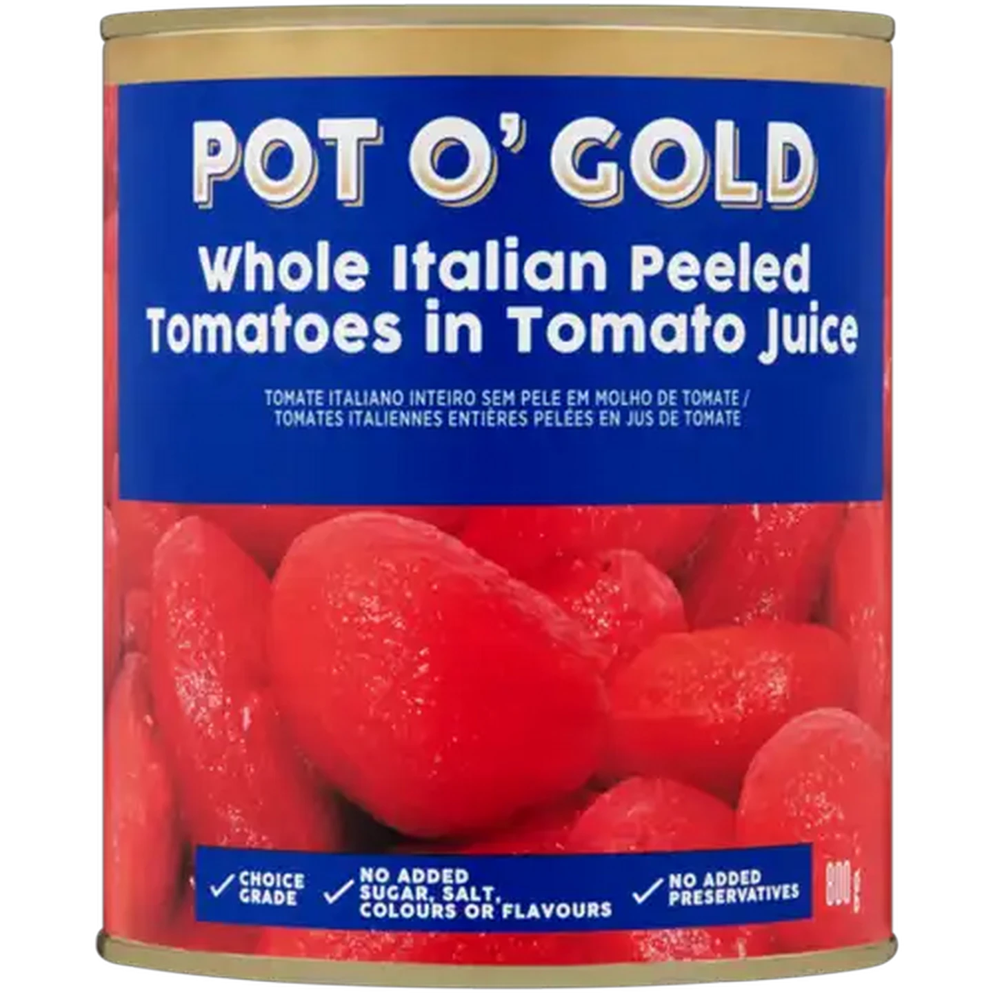 Image of Pot O' Gold Whole Italian Peeled Tomatoes in Tomato Juice 800g