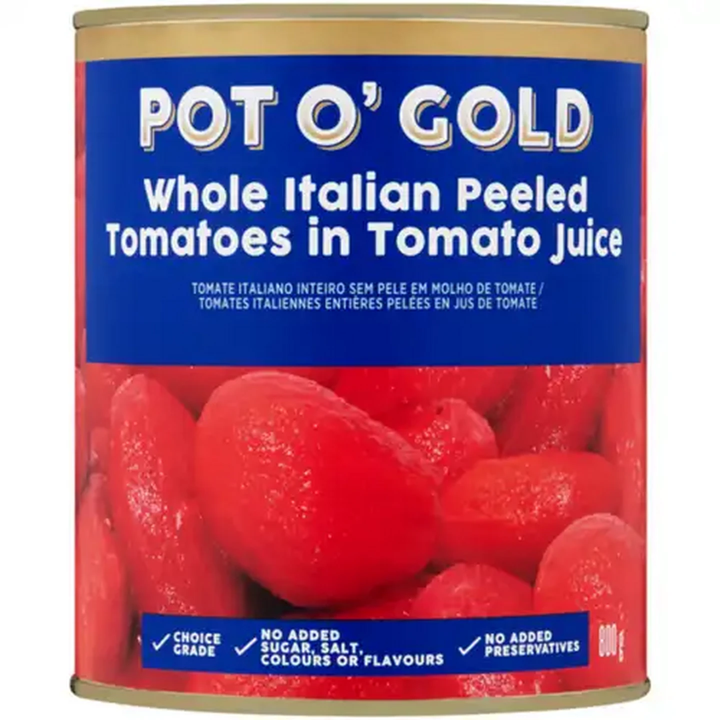 Image of Pot O' Gold Whole Italian Peeled Tomatoes in Tomato Juice 800g