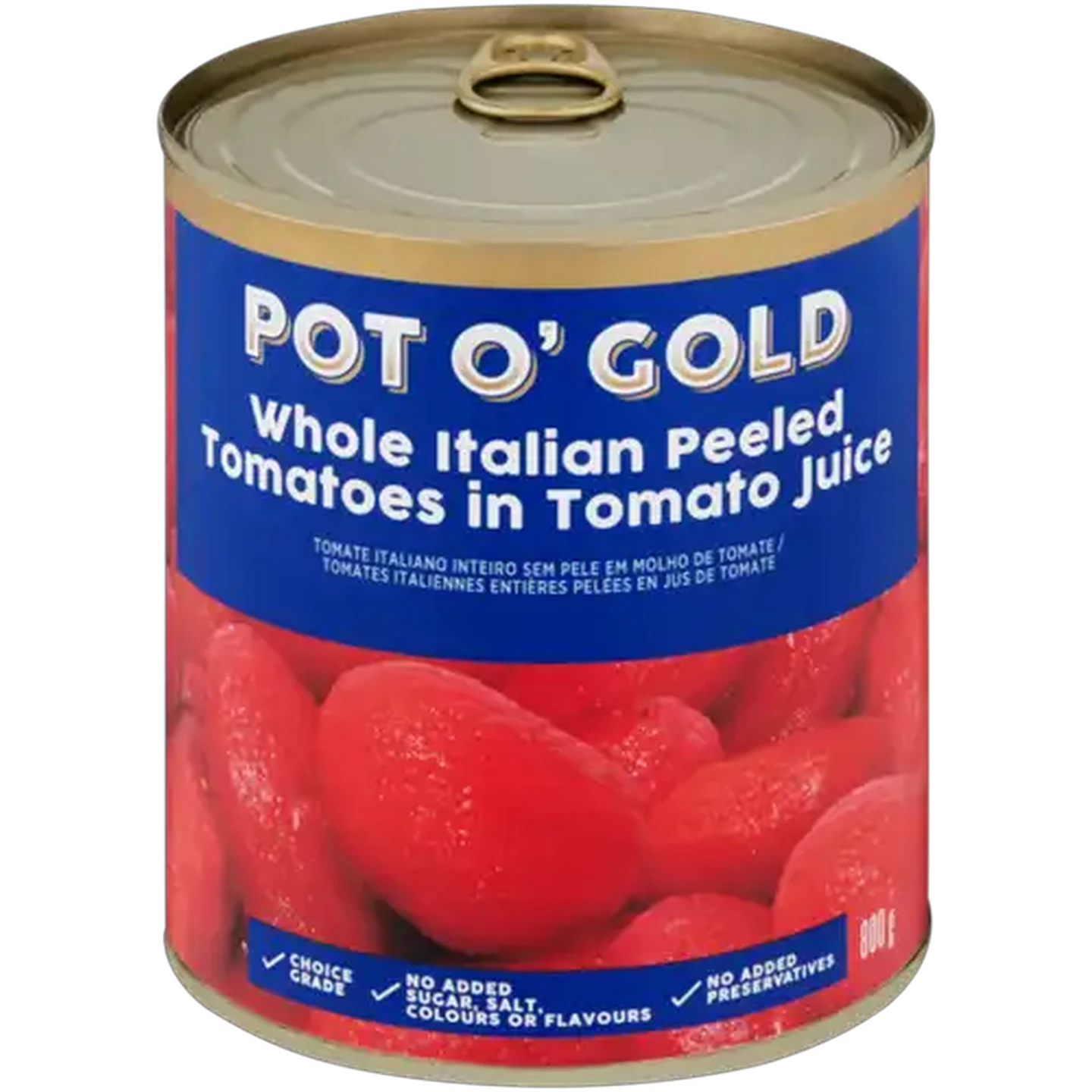 Image of Pot O' Gold Whole Italian Peeled Tomatoes in Tomato Juice 800g