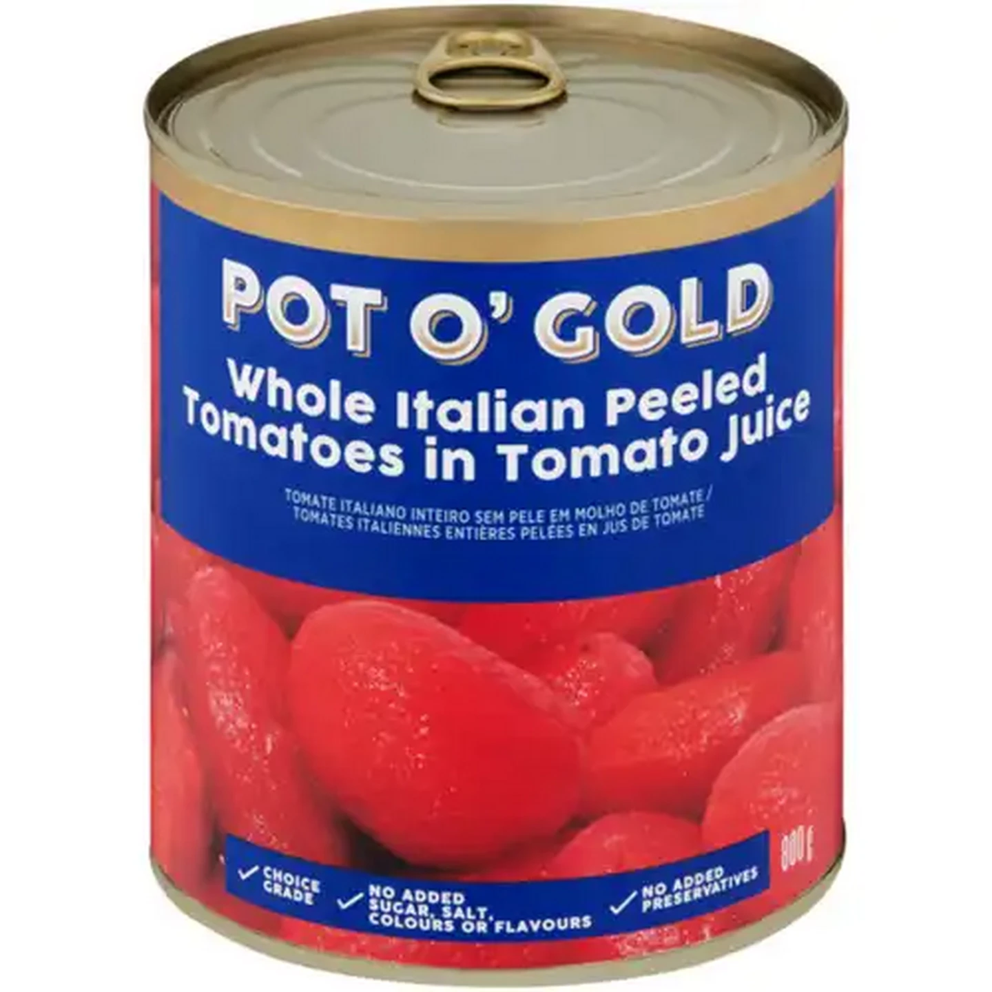 Image of Pot O' Gold Whole Italian Peeled Tomatoes in Tomato Juice 800g